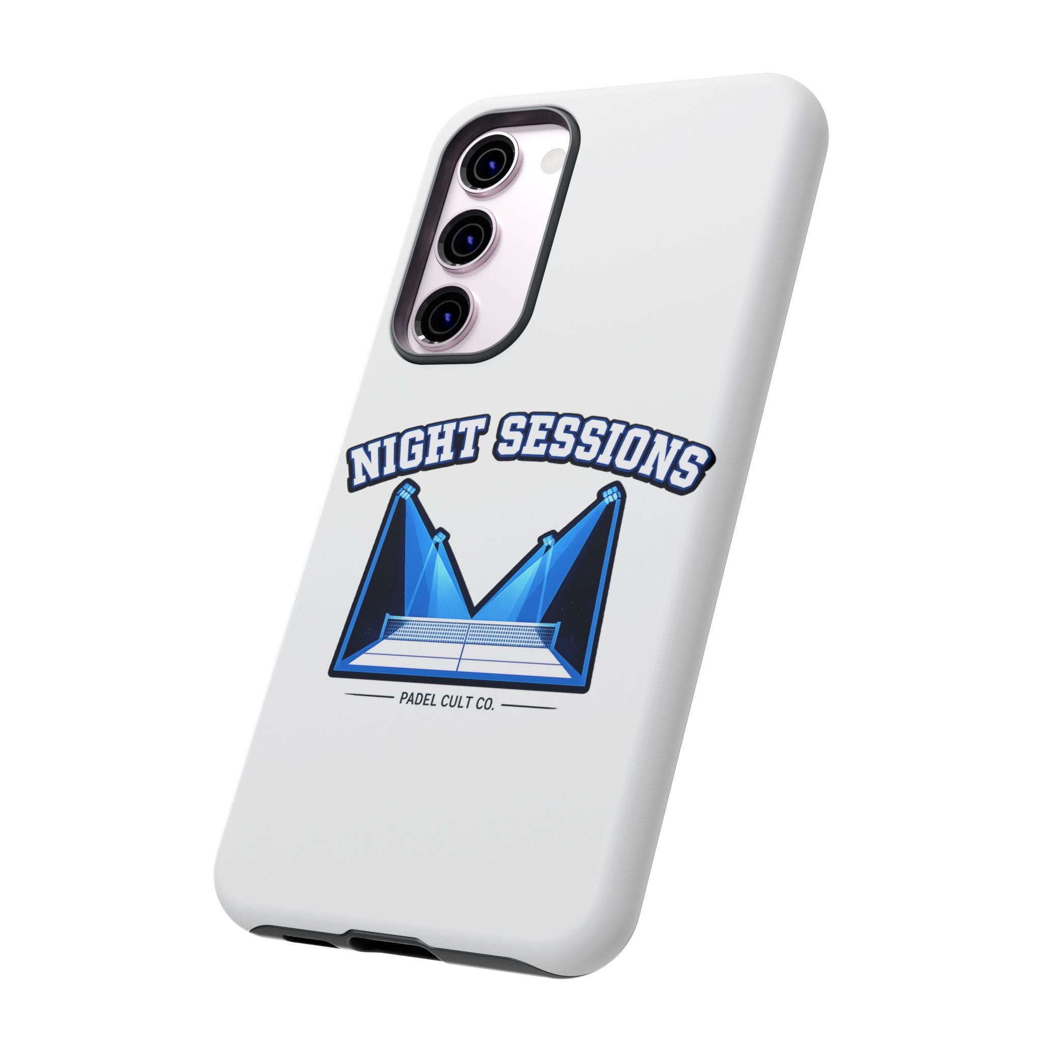 Night Sessions Phone Case — Tough Protective Slim Case with Padel-Inspired Design