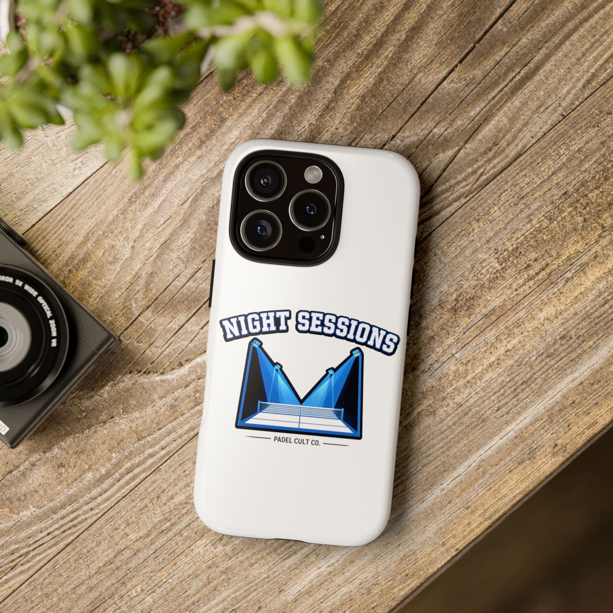 Night Sessions Phone Case — Tough Protective Slim Case with Padel-Inspired Design