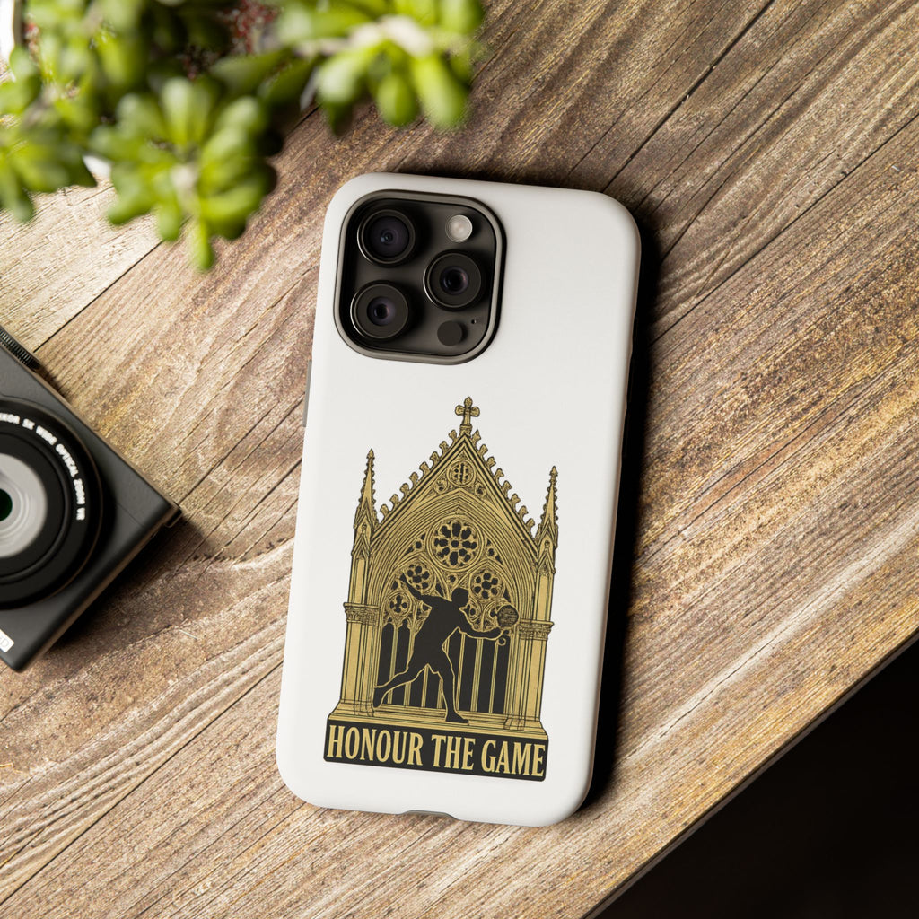 Phone Case — 'Honour the Game' Gothic Padel Tennis Cathedral Design