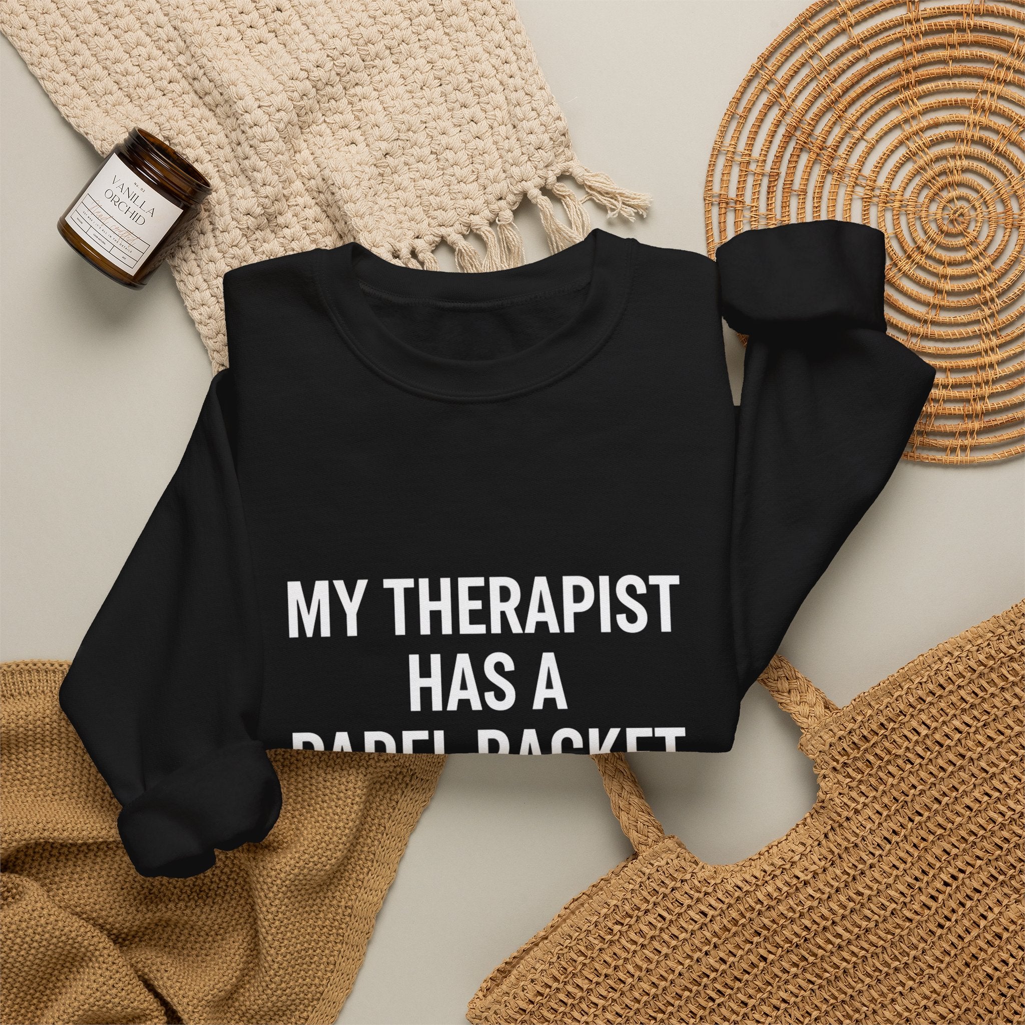Padel Sweatshirt - "My Therapist Has a Padel Racket" Crewneck