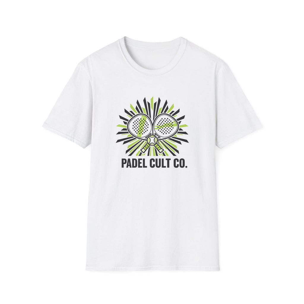 Padel Cult Co. T-Shirt — Graphic Cross Padel Racket Tee for Players & Fans