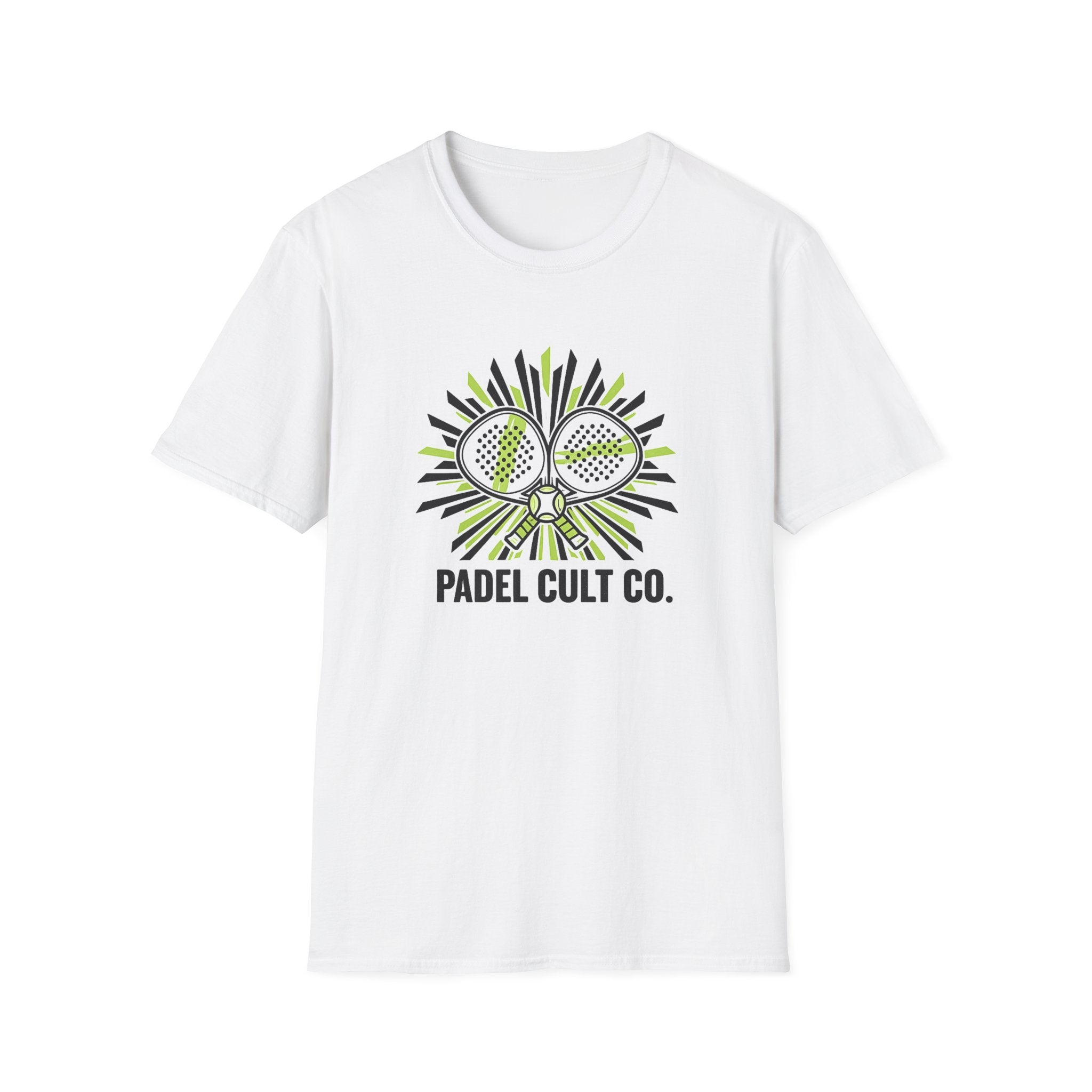 Padel Cult Co. T-Shirt — Graphic Cross Padel Racket Tee for Players & Fans