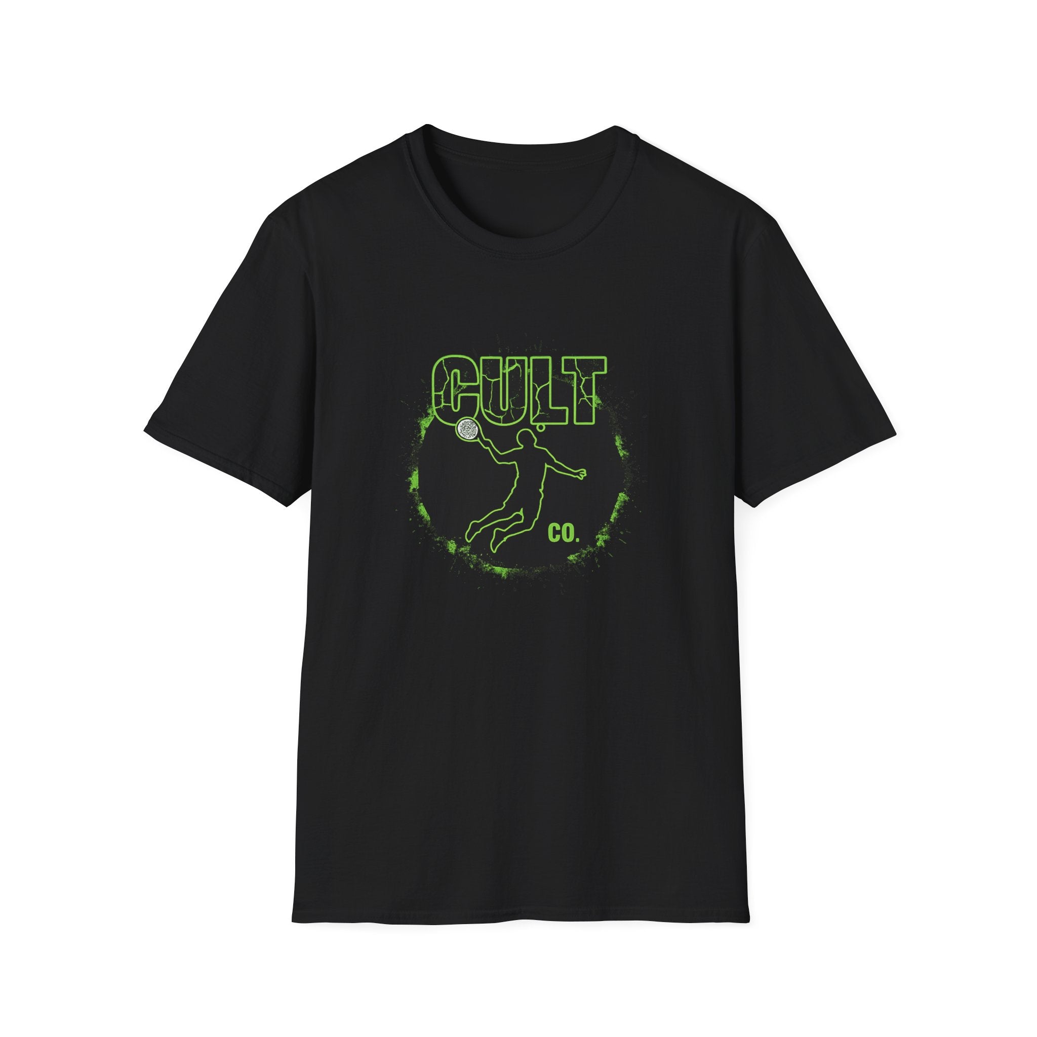 Cult Co. padel T-Shirt — Retro Neon Padel Player Graphic Tee