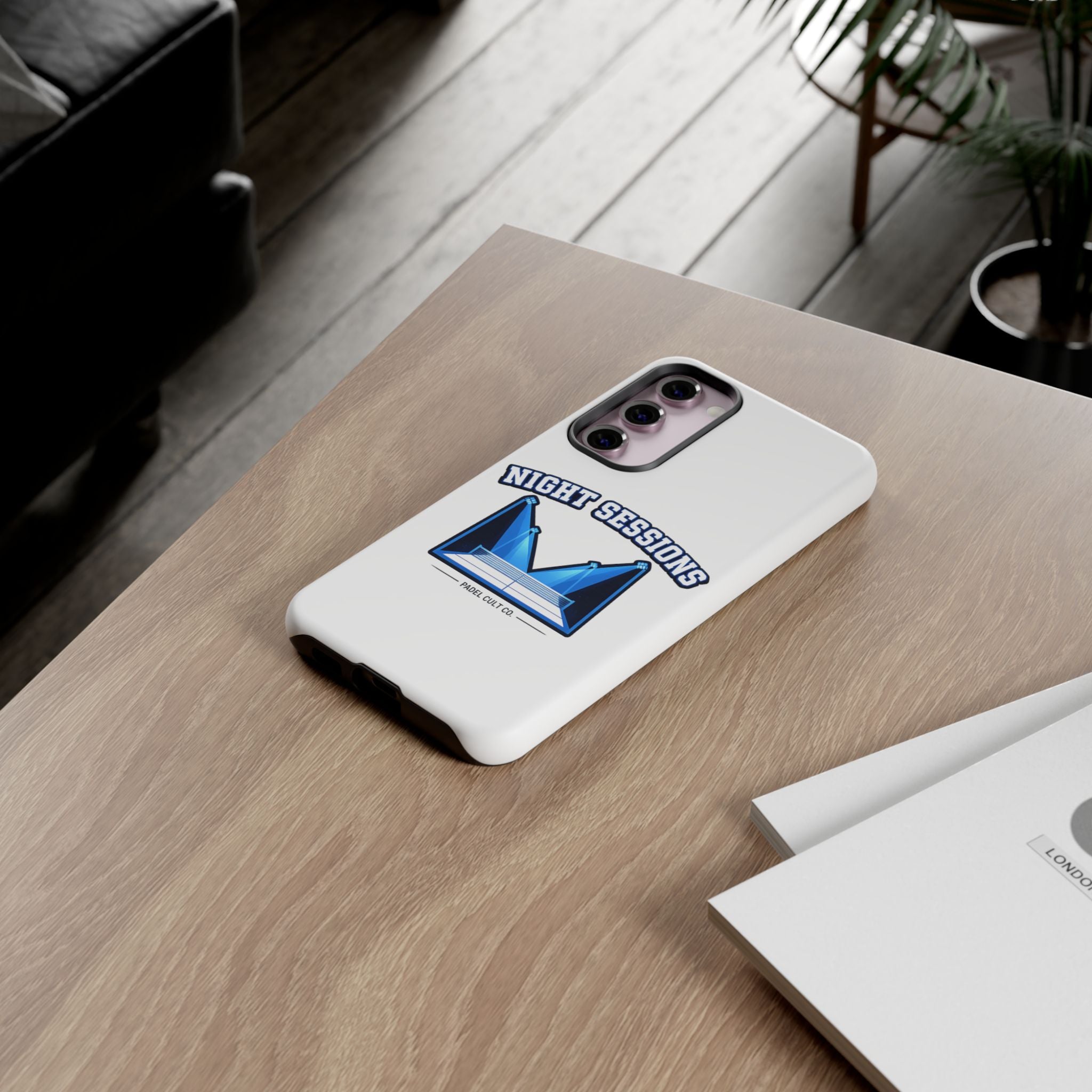 Night Sessions Phone Case — Tough Protective Slim Case with Padel-Inspired Design