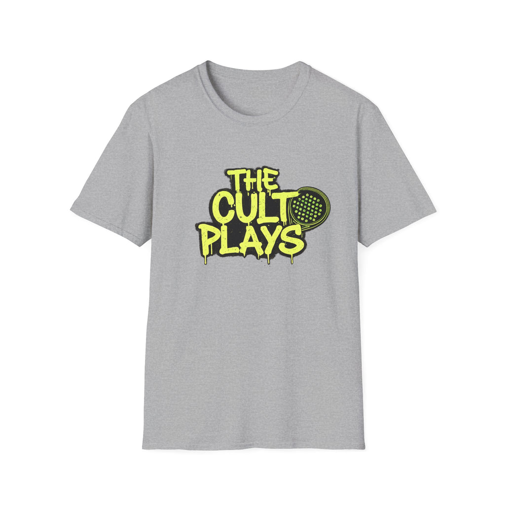 The Cult Plays Graphic T‑Shirt — Retro Neon Padel Design