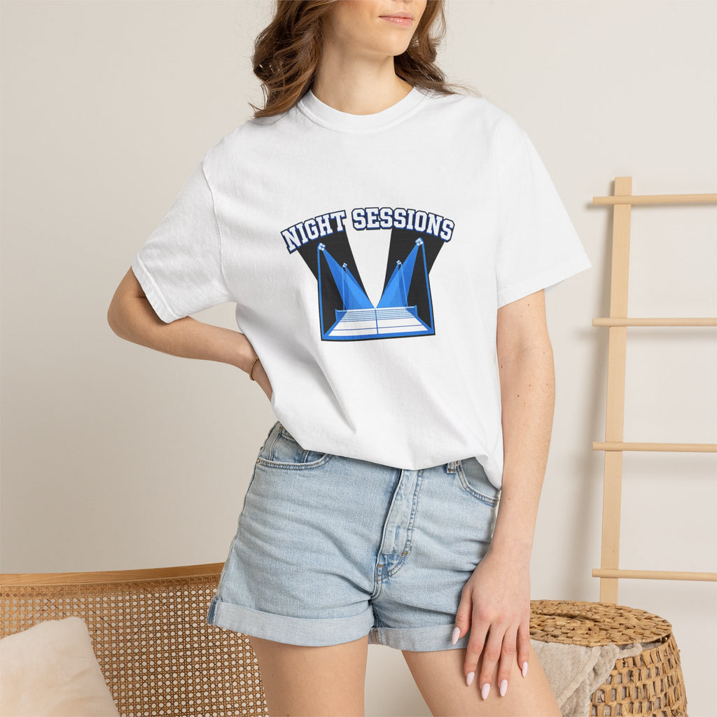 Night Sessions T‑Shirt — Blue Stage Lights Graphic Tee
