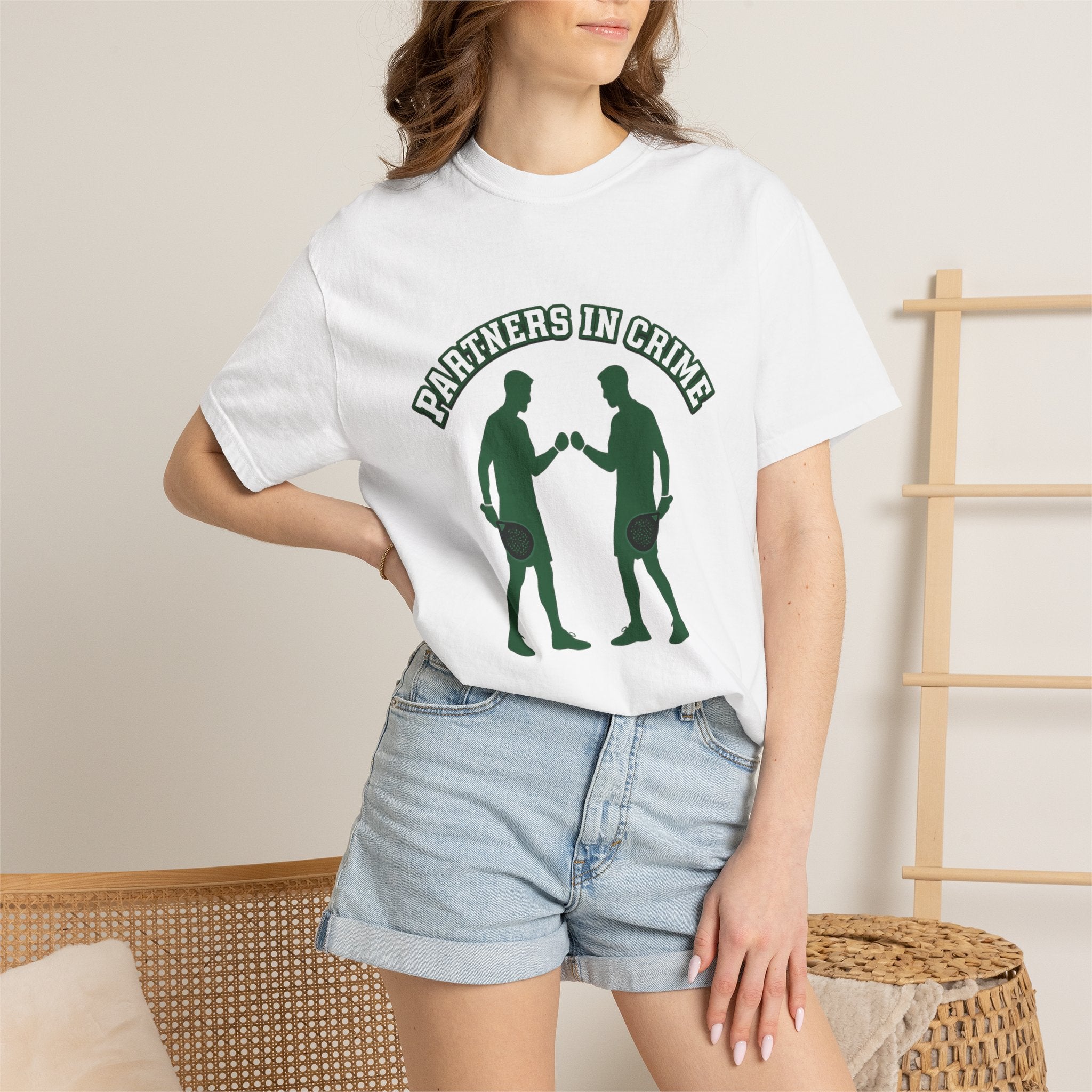 Partners in Crime T-Shirt — Matching Friends Padel Tee