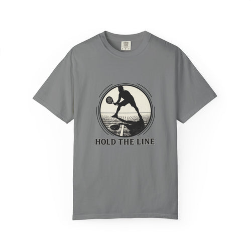 Hold The Line Padel Tennis T-Shirt — Vintage Player Silhouette Tee
