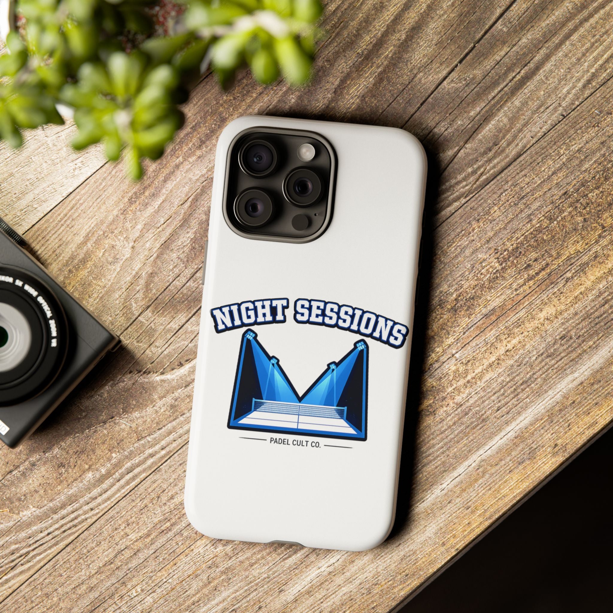 Night Sessions Phone Case — Tough Protective Slim Case with Padel-Inspired Design