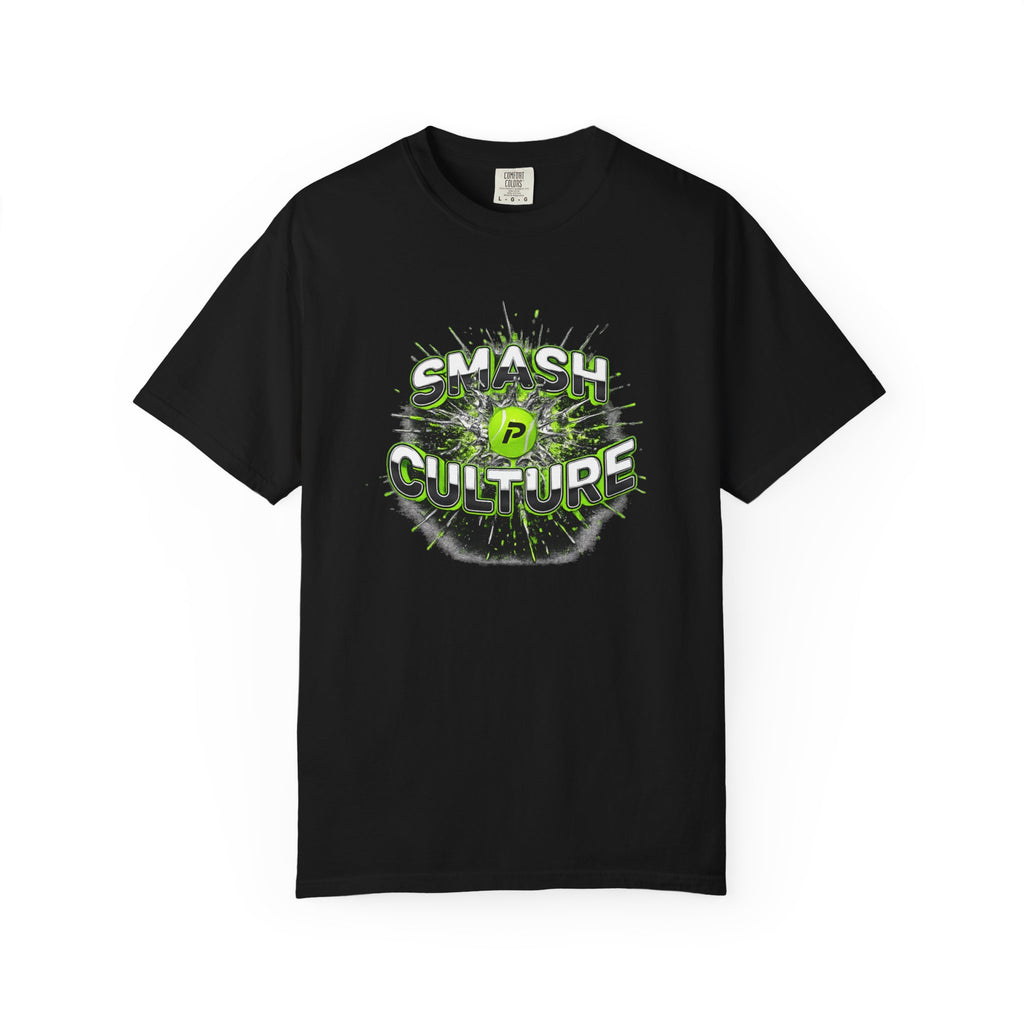 Smash Culture Graphic T-Shirt — Neon Green Retro Burst Design