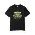 Smash Culture Graphic T-Shirt — Neon Green Retro Burst Design