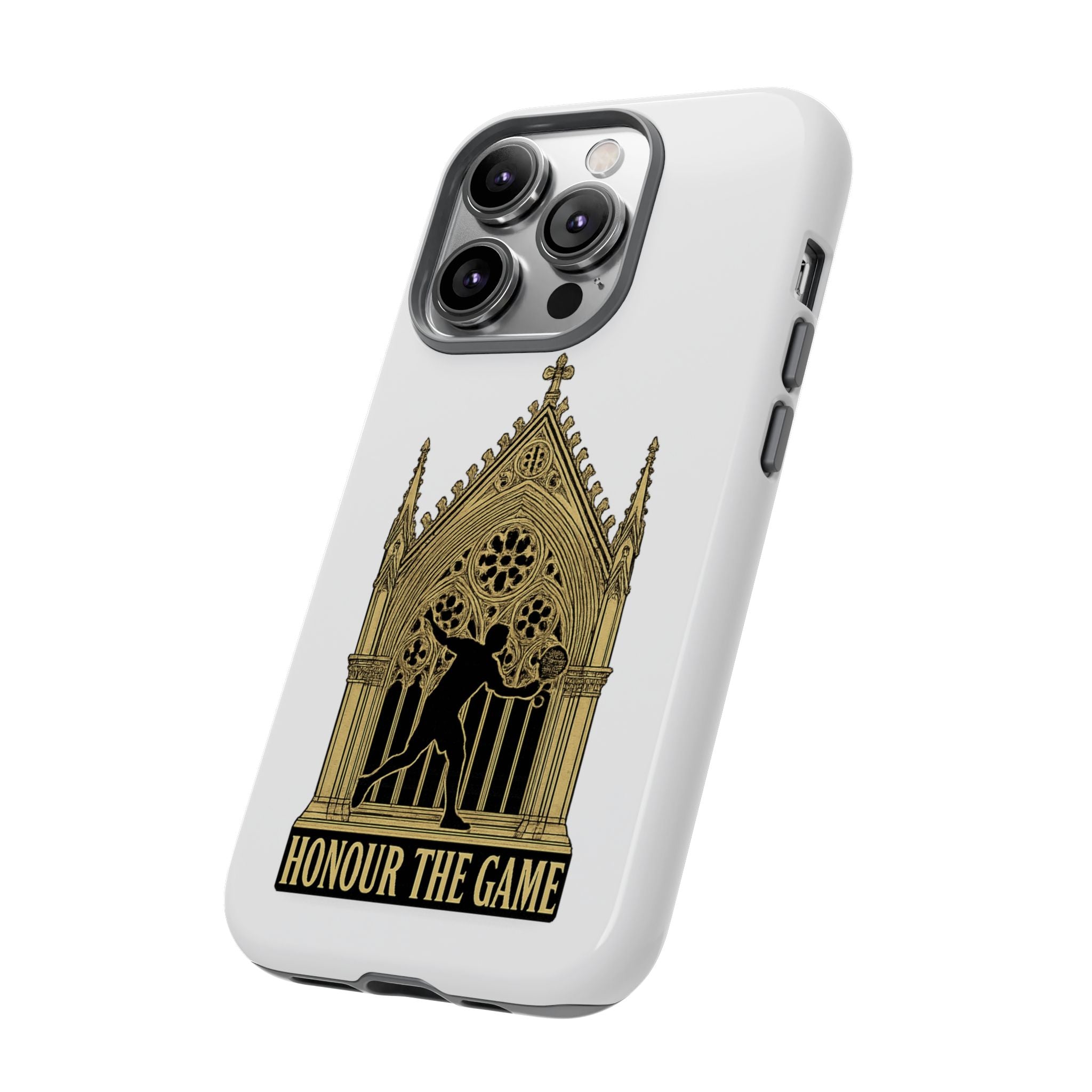 Phone Case — 'Honour the Game' Gothic Padel Tennis Cathedral Design