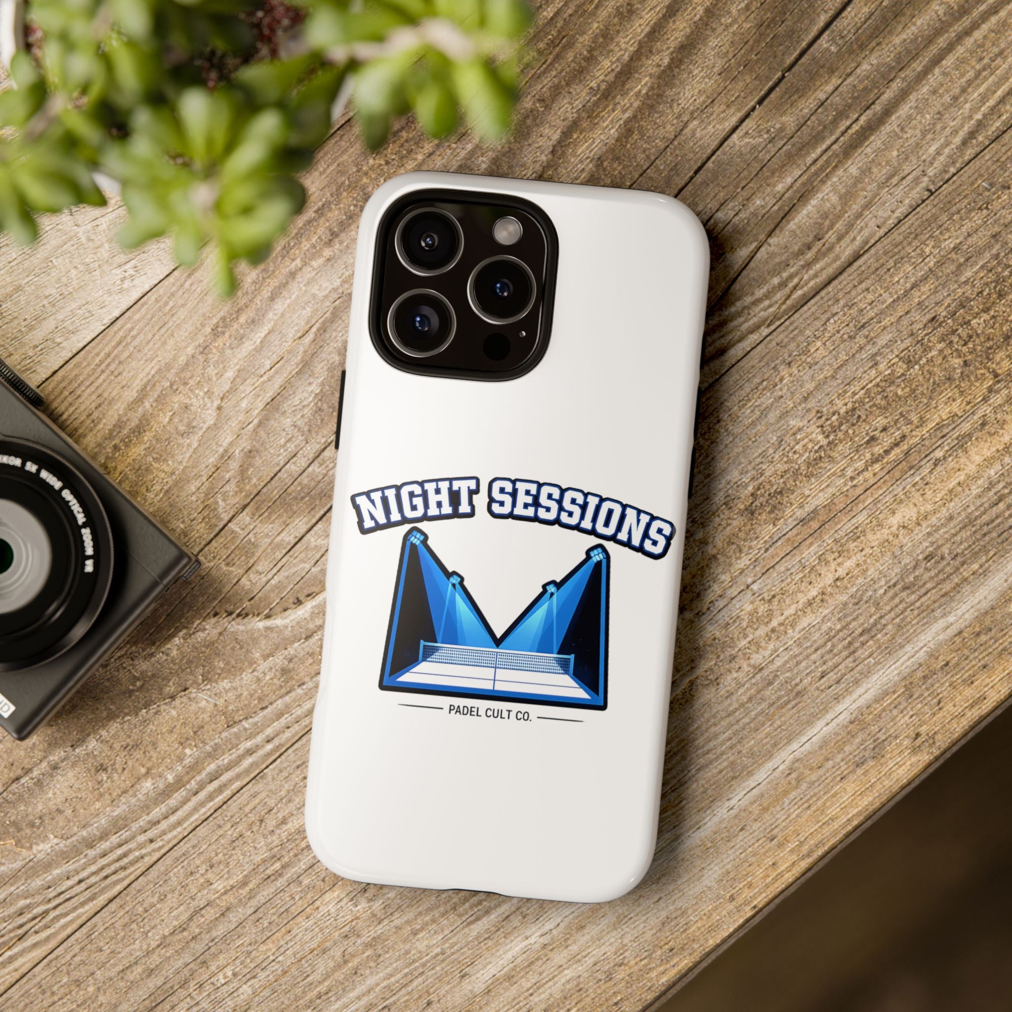 Night Sessions Phone Case — Tough Protective Slim Case with Padel-Inspired Design