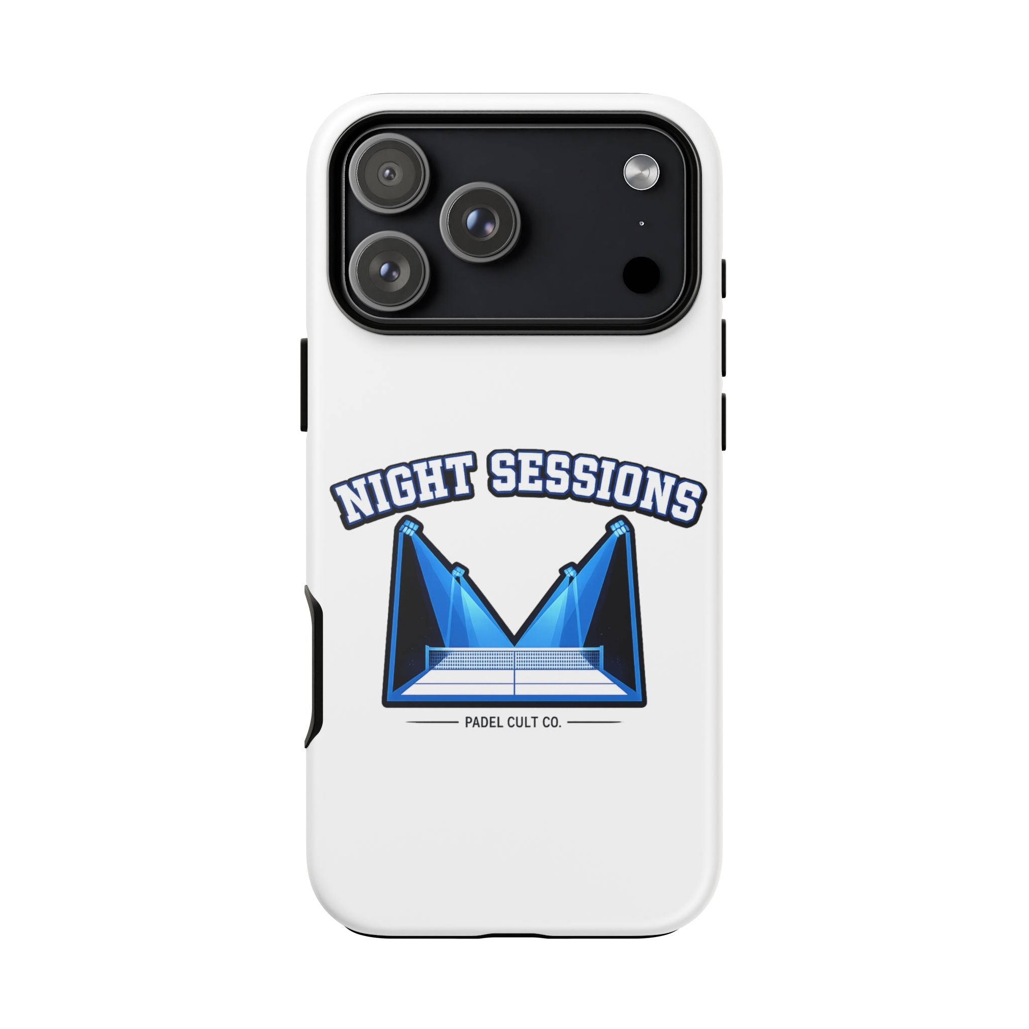 Night Sessions Phone Case — Tough Protective Slim Case with Padel-Inspired Design