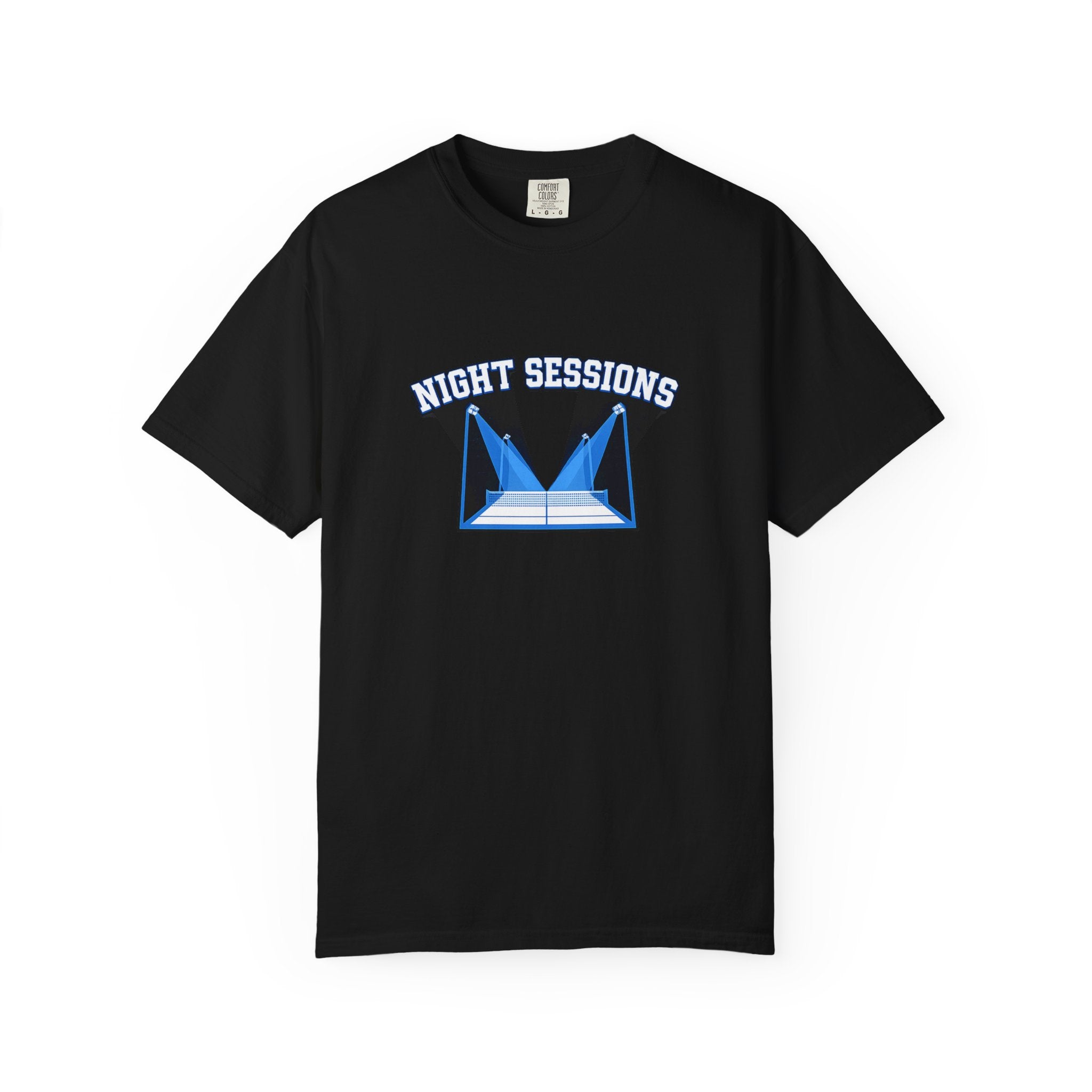 Night Sessions T‑Shirt — Blue Stage Lights Graphic Tee