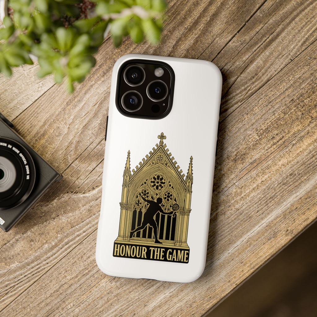 Phone Case — 'Honour the Game' Gothic Padel Tennis Cathedral Design