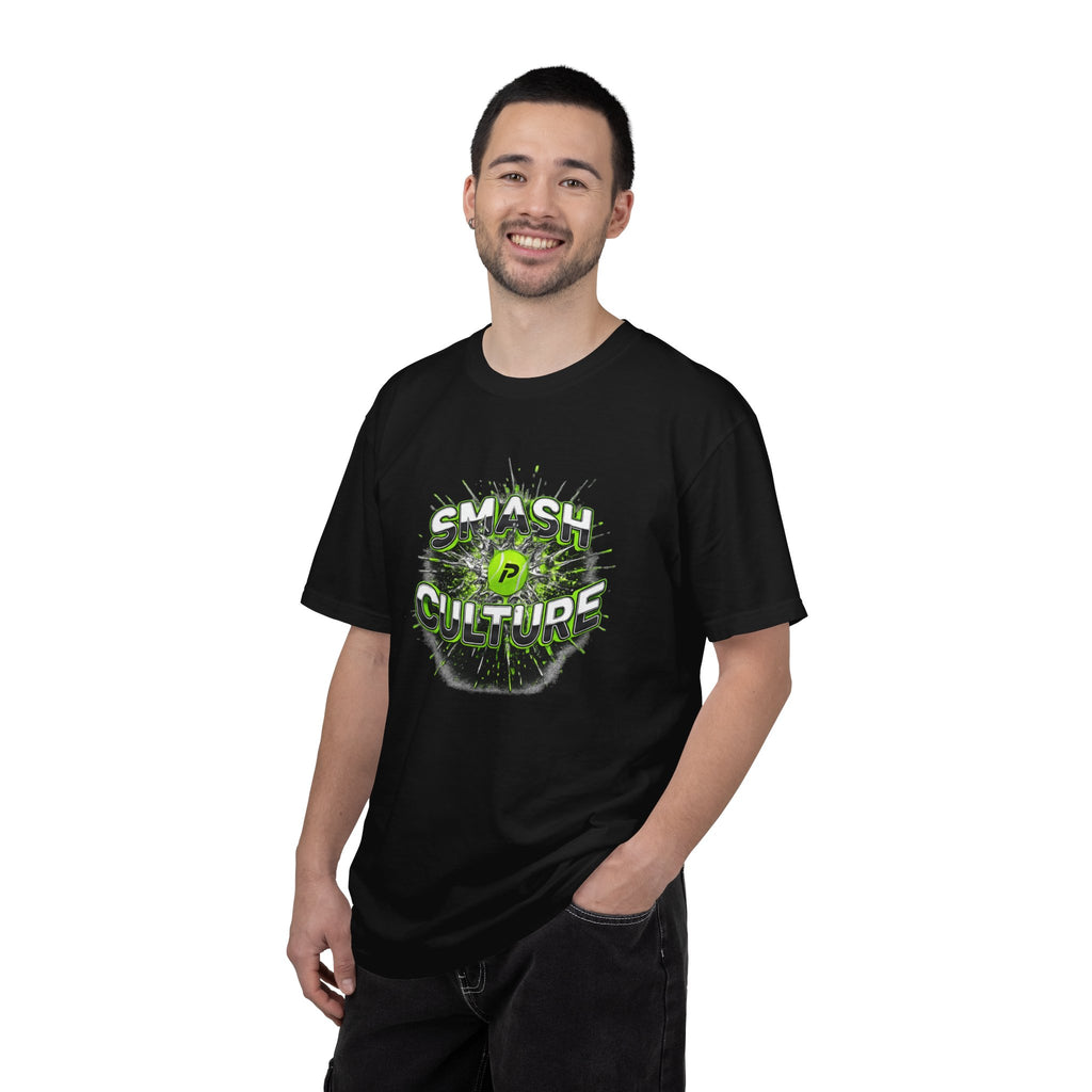 Smash Culture Graphic T-Shirt — Neon Green Retro Burst Design