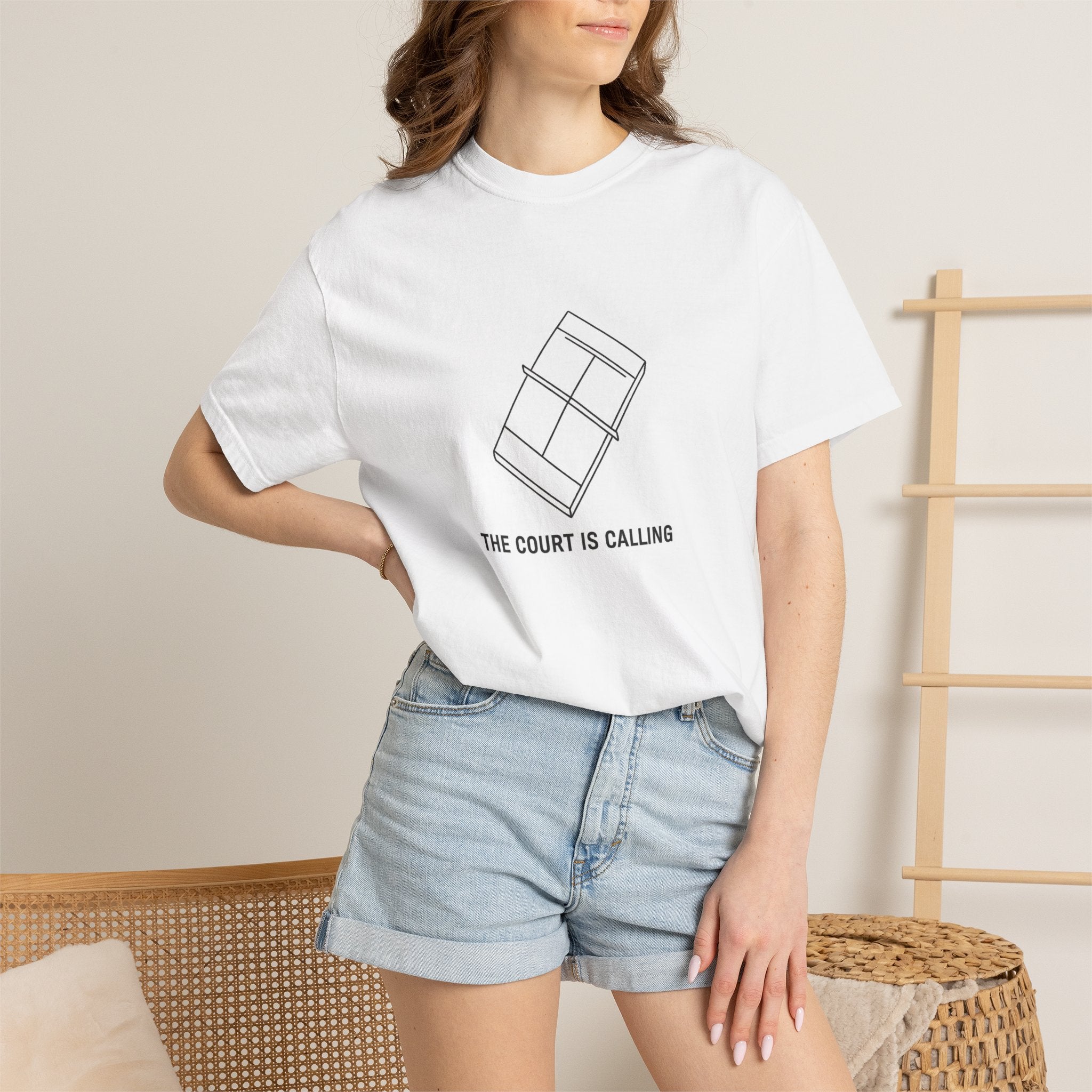 Padel Tennis T-Shirt — "The Court Is Calling" Minimalist Graphic Tee