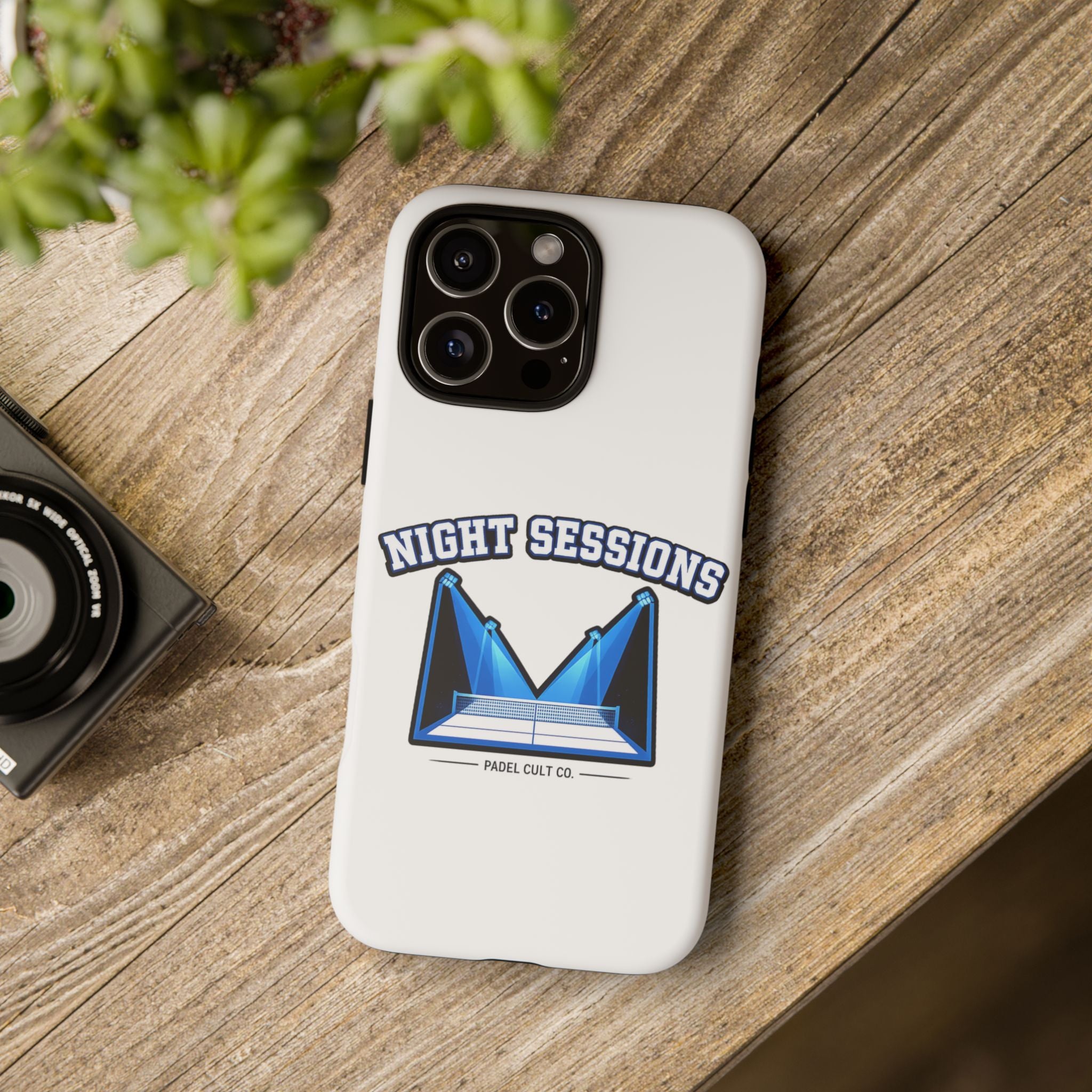 Night Sessions Phone Case — Tough Protective Slim Case with Padel-Inspired Design