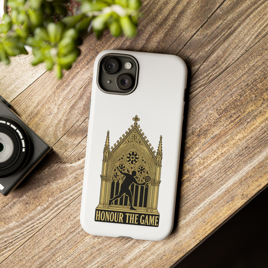 Phone Case — 'Honour the Game' Gothic Padel Tennis Cathedral Design