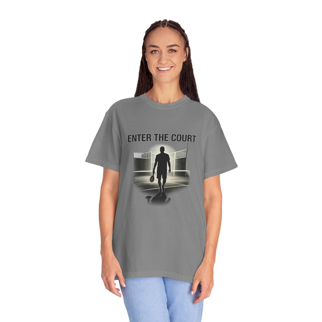 Padel Tennis T-Shirt — “Enter the Court” Silhouette Tee