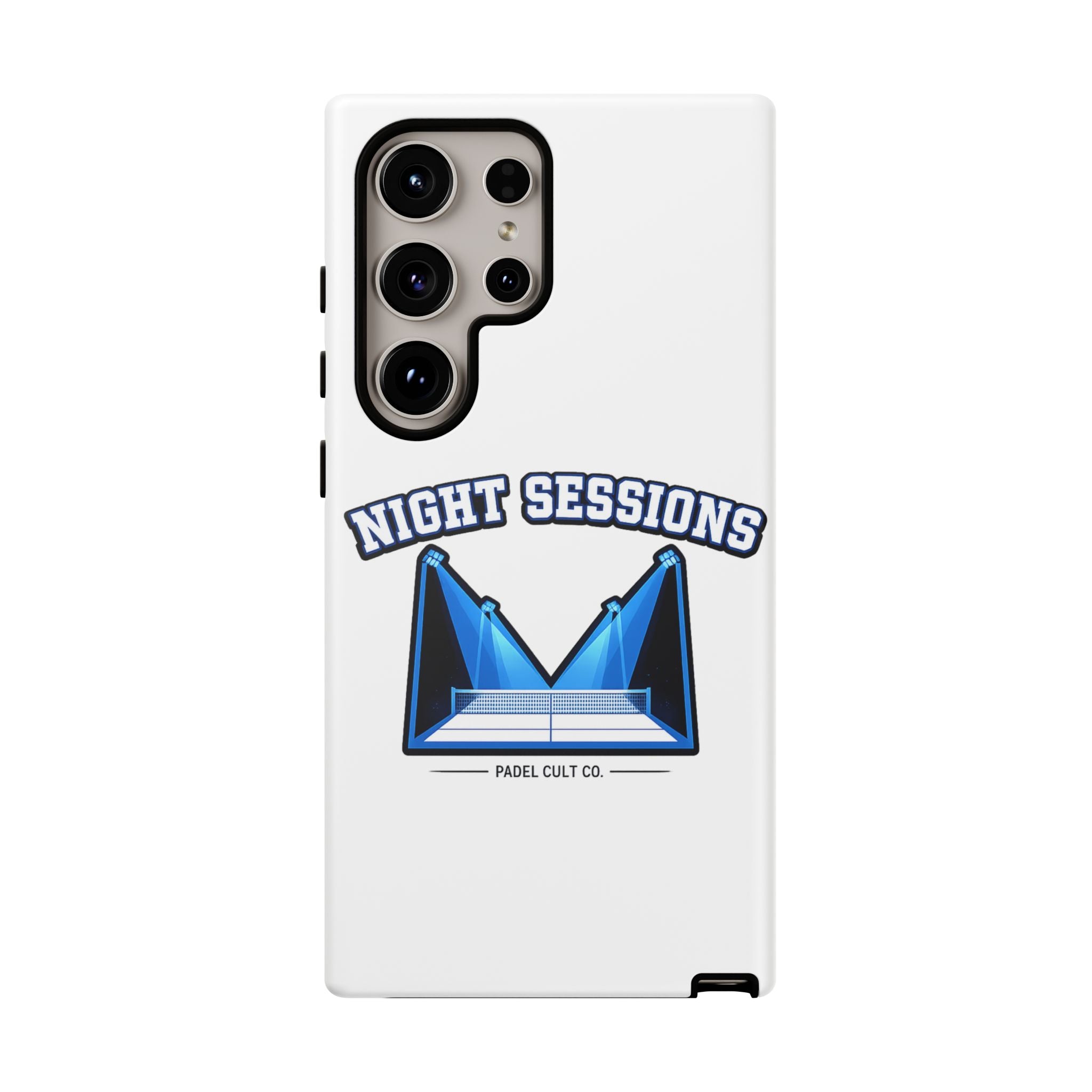 Night Sessions Phone Case — Tough Protective Slim Case with Padel-Inspired Design