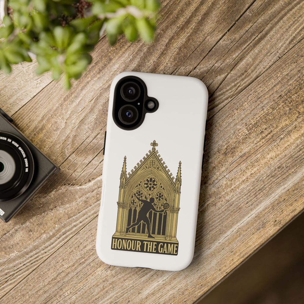 Phone Case — 'Honour the Game' Gothic Padel Tennis Cathedral Design