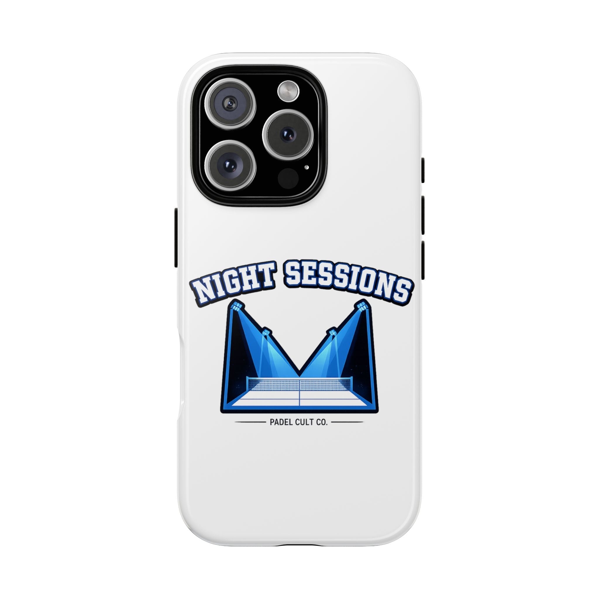 Night Sessions Phone Case — Tough Protective Slim Case with Padel-Inspired Design