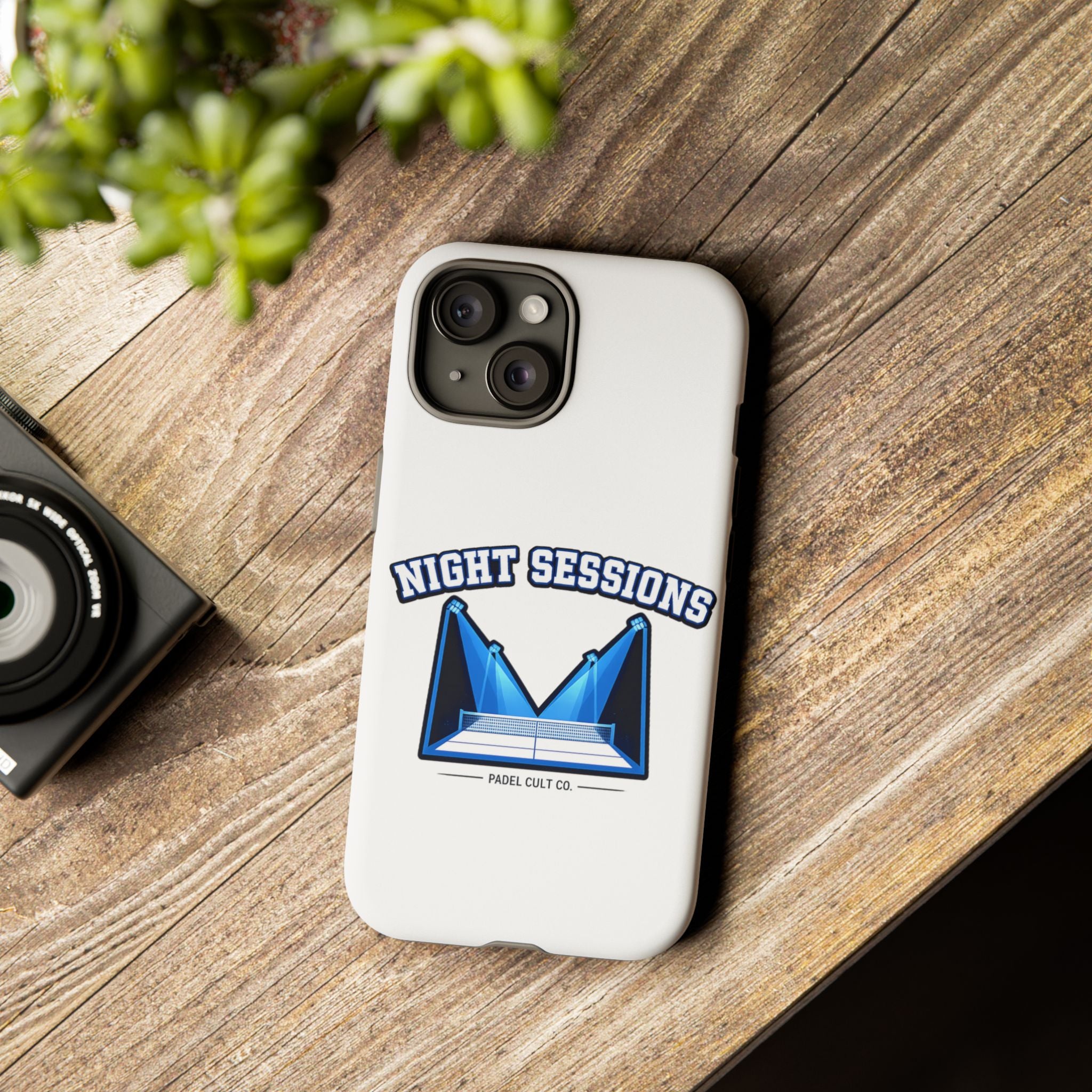 Night Sessions Phone Case — Tough Protective Slim Case with Padel-Inspired Design