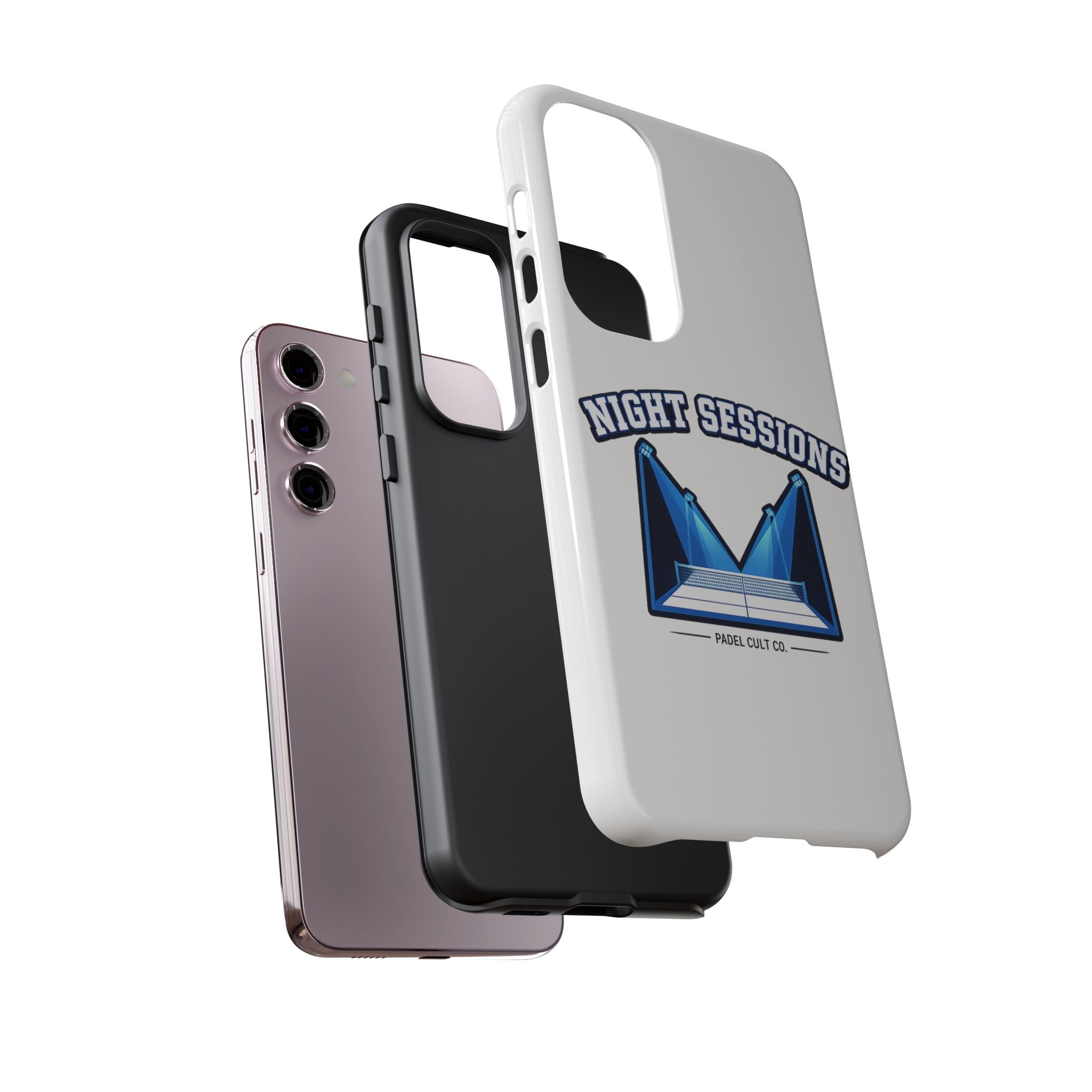 Night Sessions Phone Case — Tough Protective Slim Case with Padel-Inspired Design