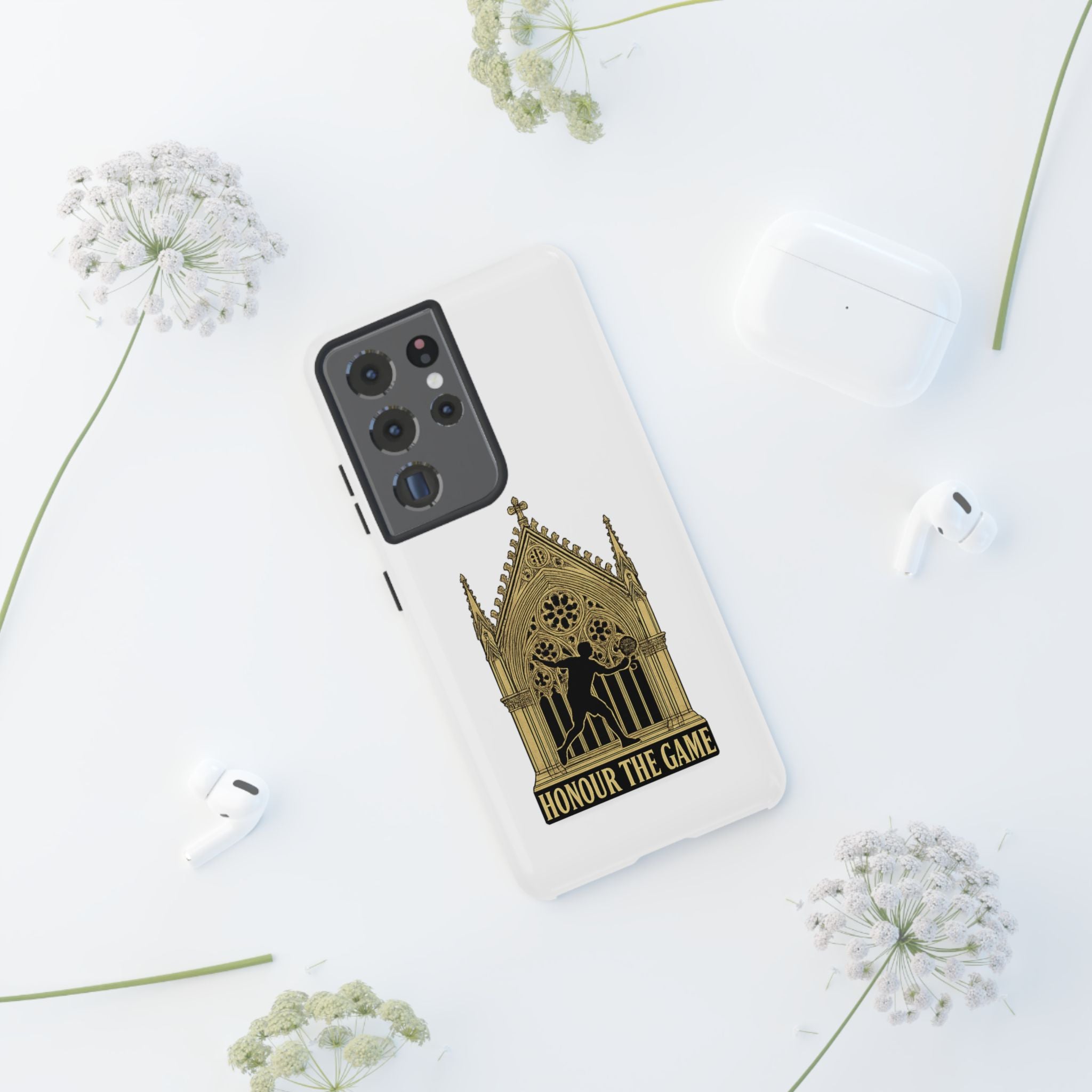 Phone Case — 'Honour the Game' Gothic Padel Tennis Cathedral Design