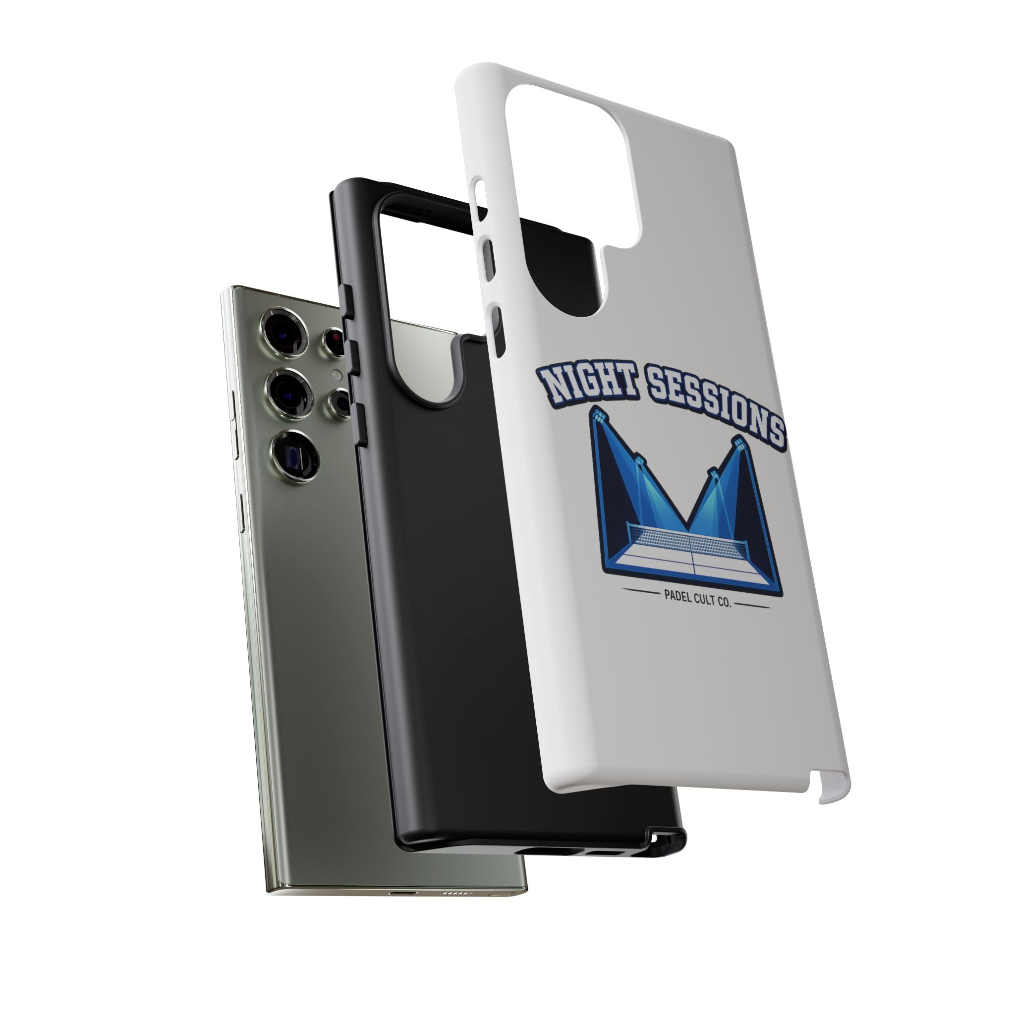 Night Sessions Phone Case — Tough Protective Slim Case with Padel-Inspired Design