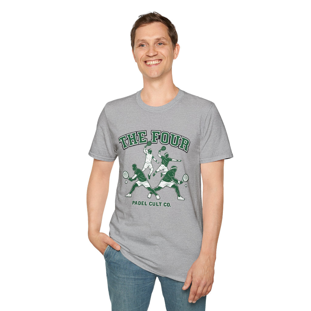 Padel 'The Four' T-Shirt — Vintage Court Players Graphic Tee