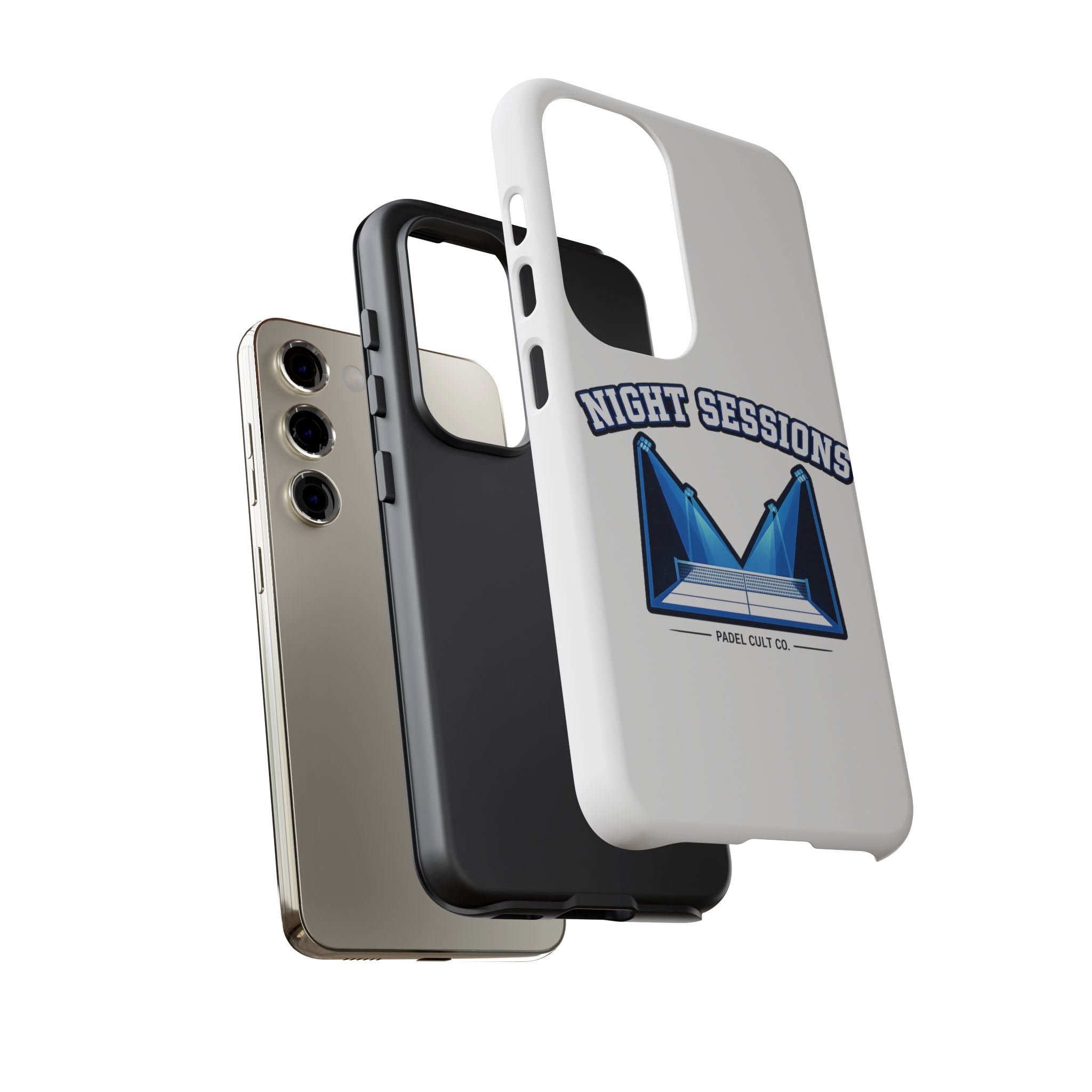 Night Sessions Phone Case — Tough Protective Slim Case with Padel-Inspired Design