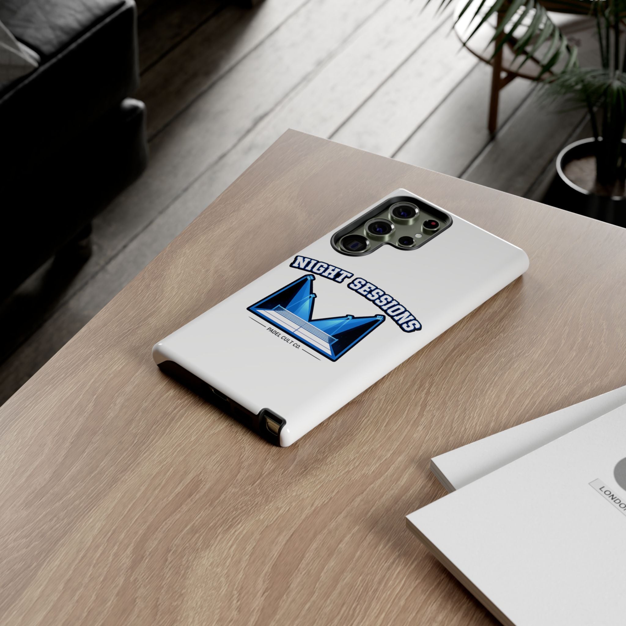 Night Sessions Phone Case — Tough Protective Slim Case with Padel-Inspired Design