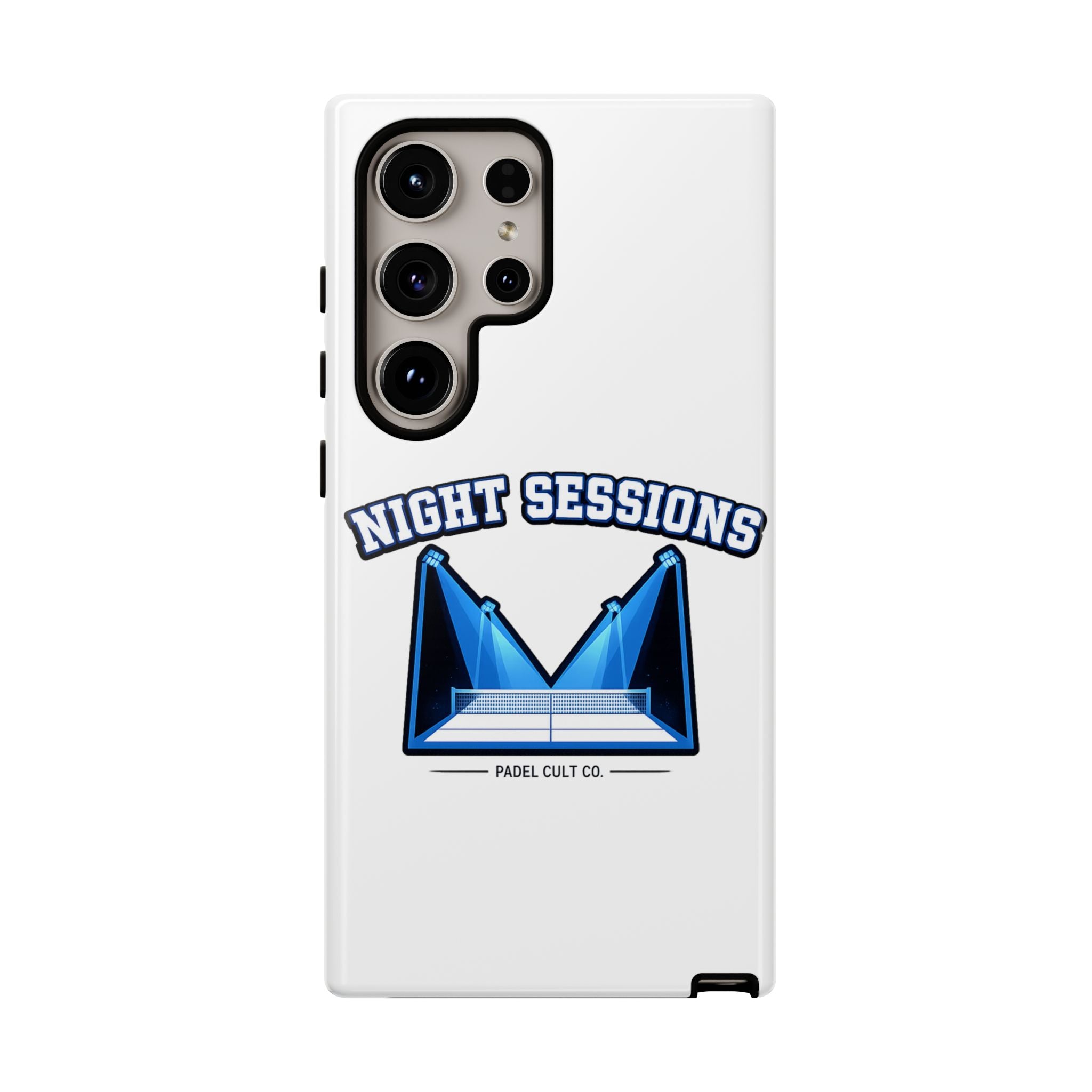 Night Sessions Phone Case — Tough Protective Slim Case with Padel-Inspired Design