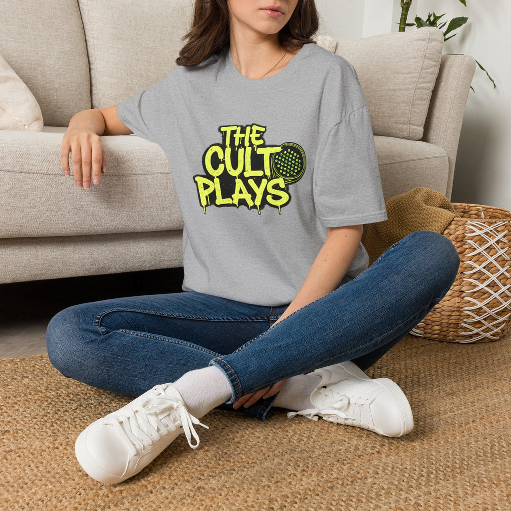 The Cult Plays Graphic T‑Shirt — Retro Neon Padel Design