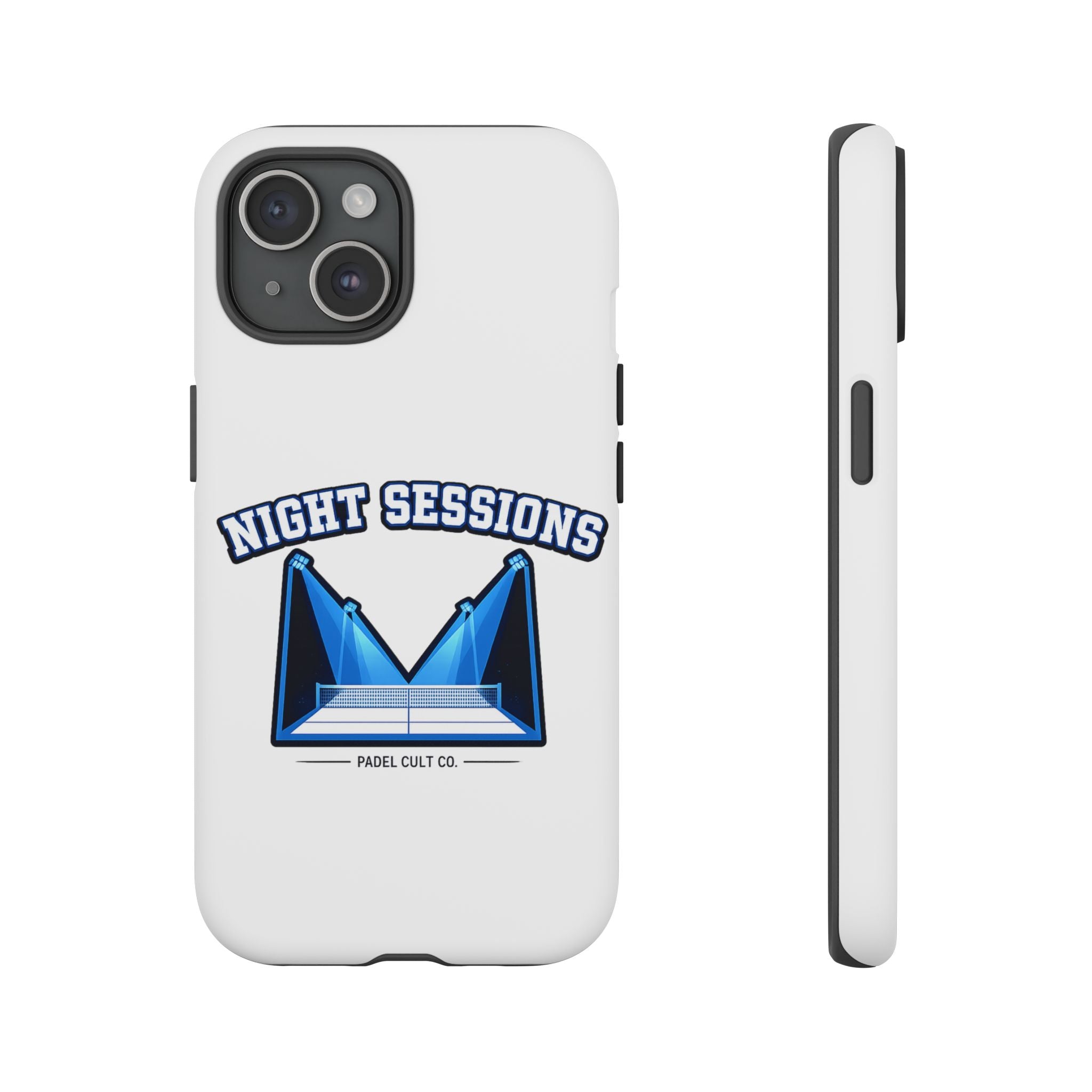Night Sessions Phone Case — Tough Protective Slim Case with Padel-Inspired Design