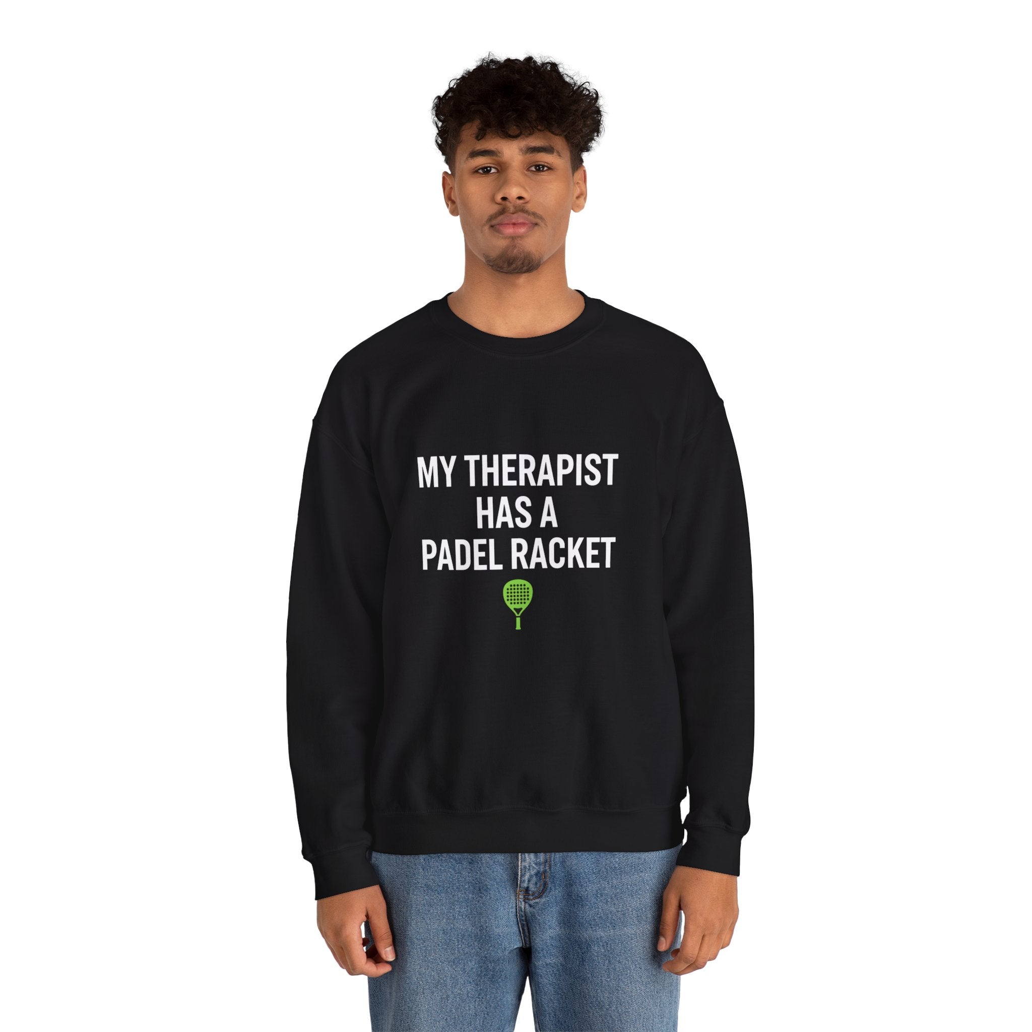 Padel Sweatshirt - "My Therapist Has a Padel Racket" Crewneck
