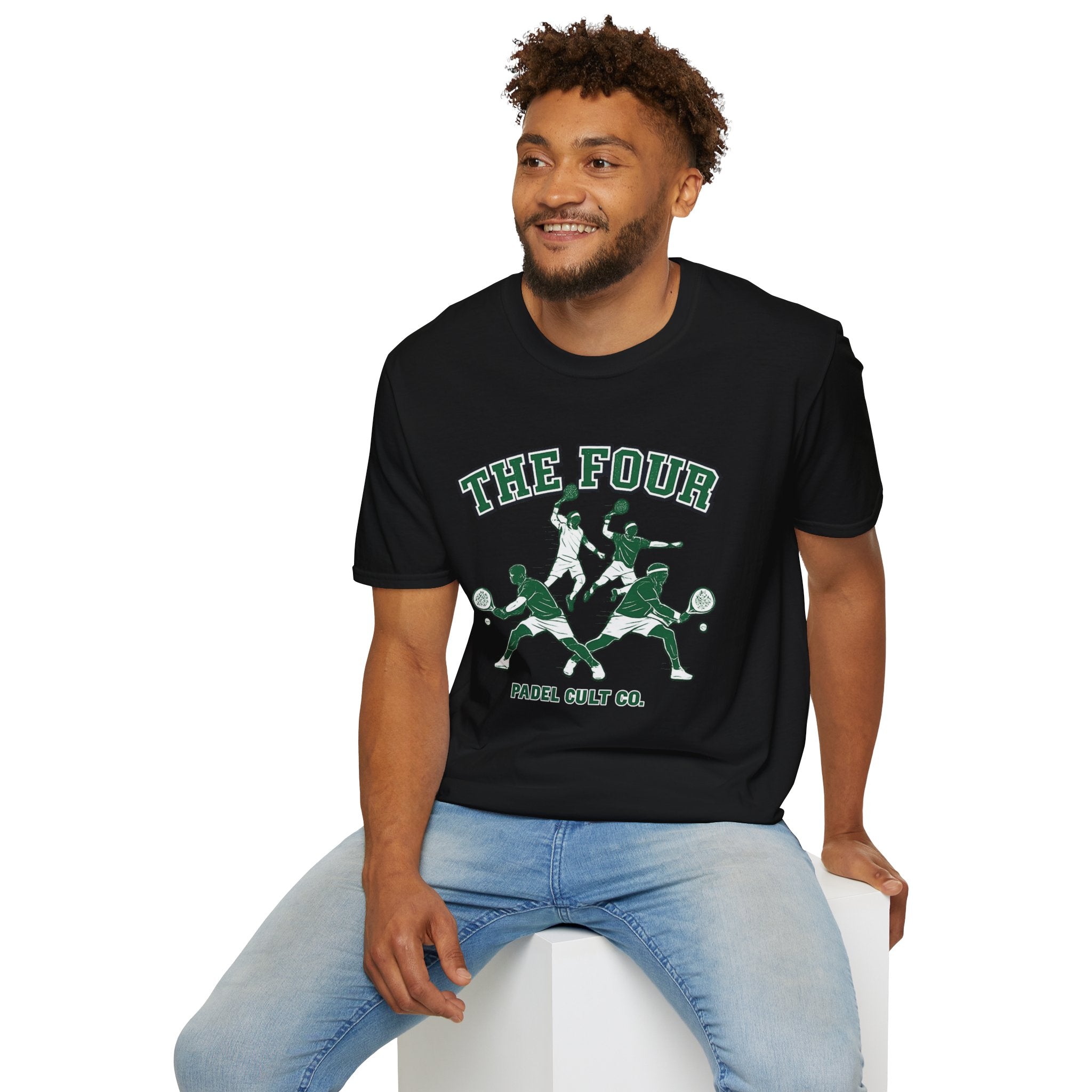 Padel 'The Four' T-Shirt — Vintage Court Players Graphic Tee