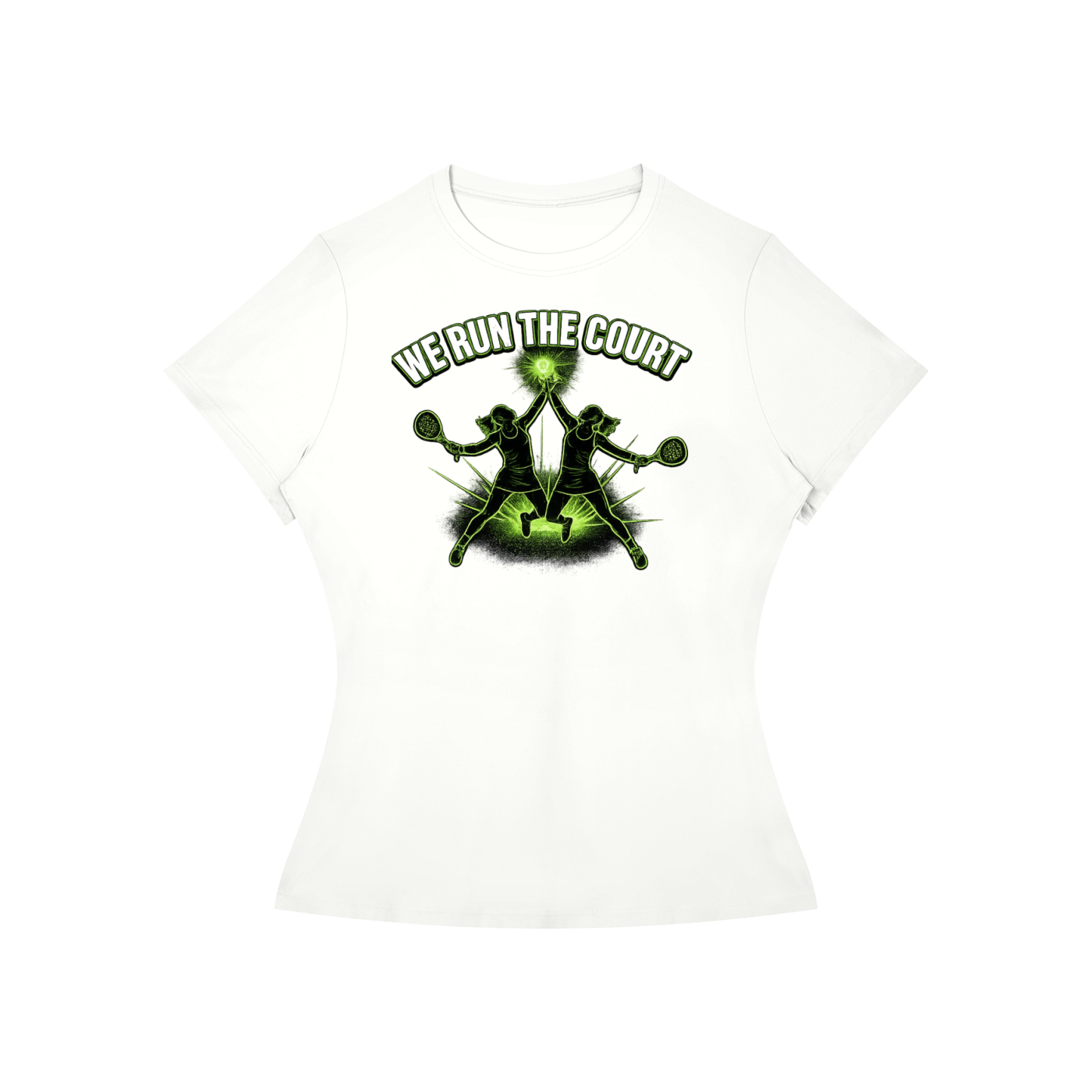 Women’s Slim Fit Performance T-Shirt / We run the court.