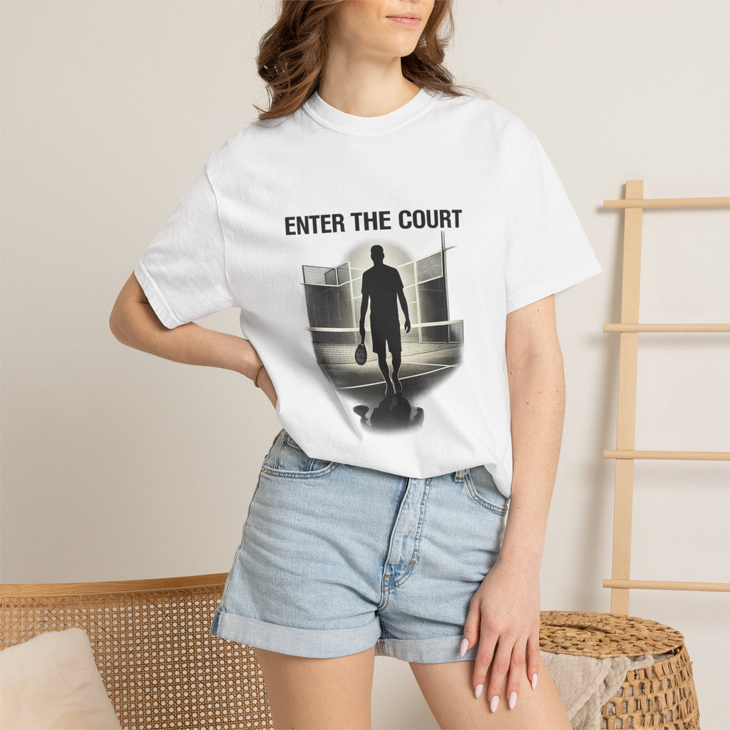 Padel Tennis T-Shirt — “Enter the Court” Silhouette Tee