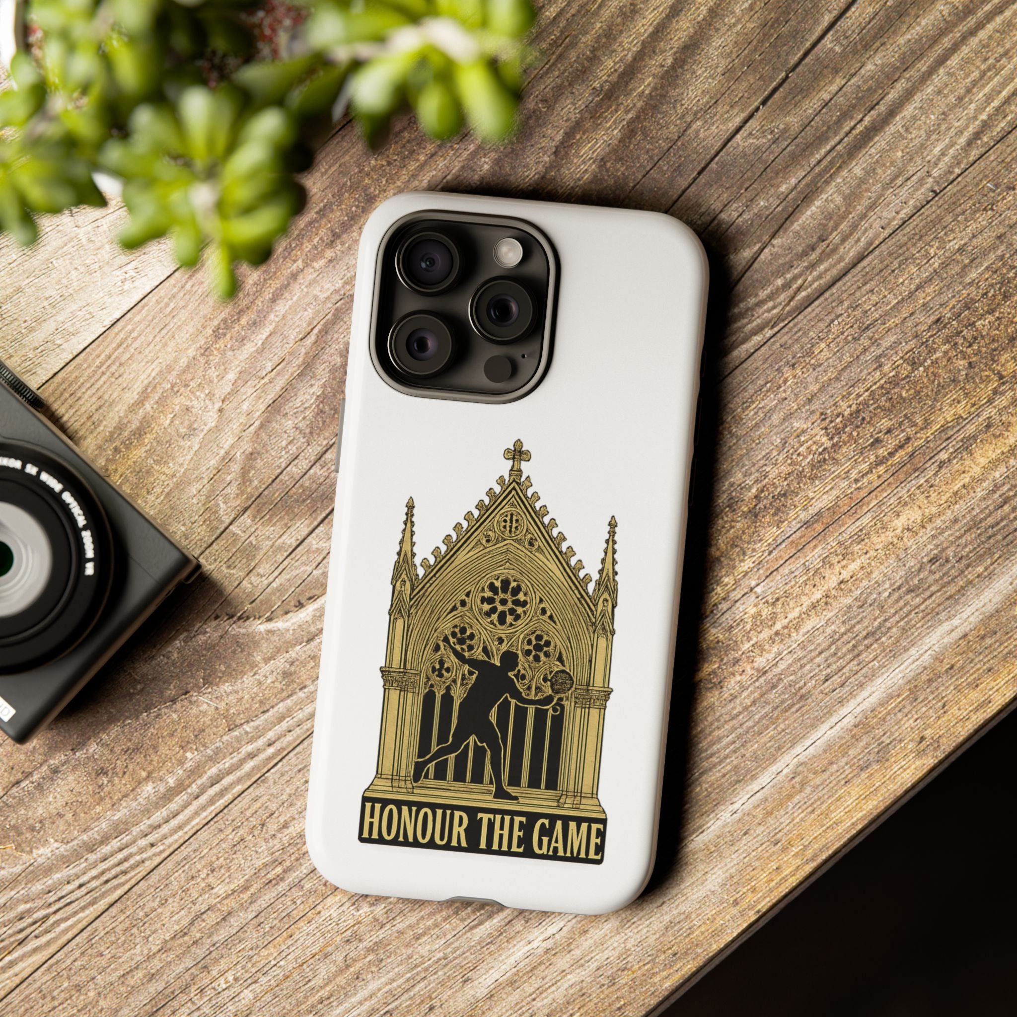 Phone Case — 'Honour the Game' Gothic Padel Tennis Cathedral Design