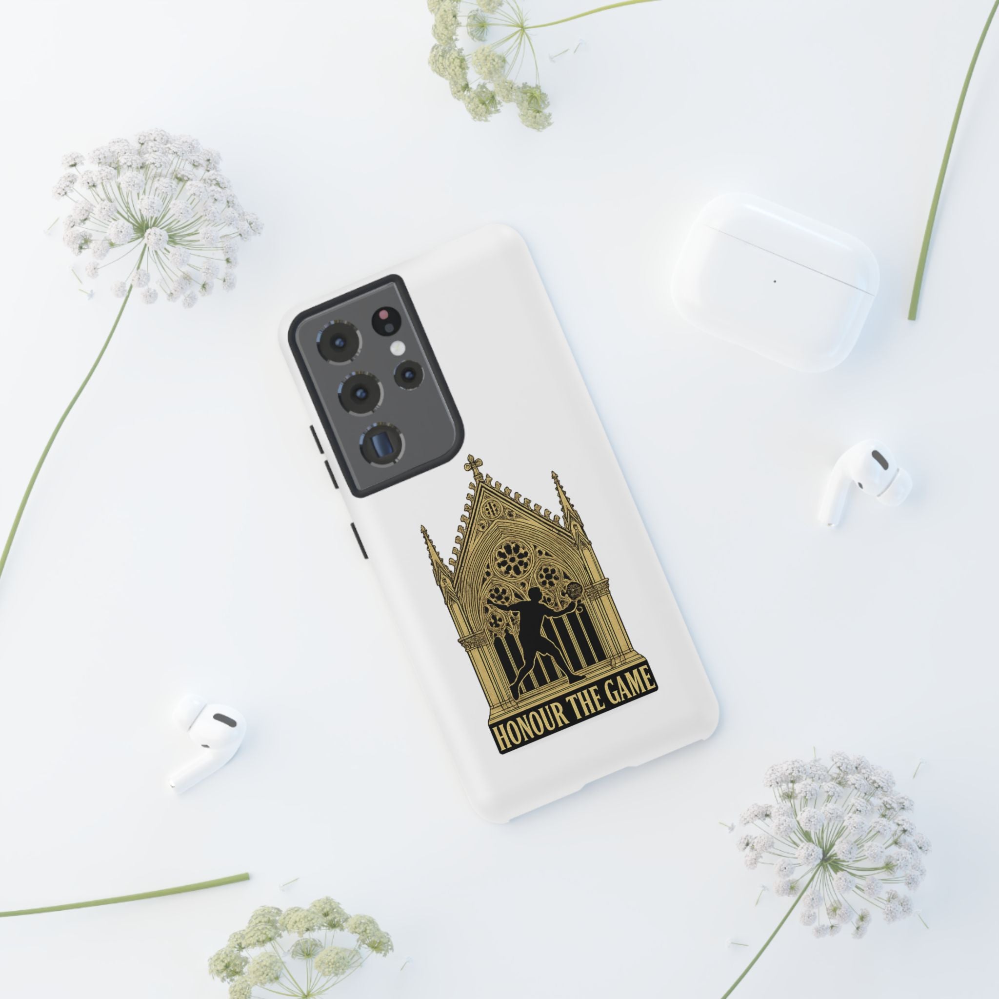 Phone Case — 'Honour the Game' Gothic Padel Tennis Cathedral Design
