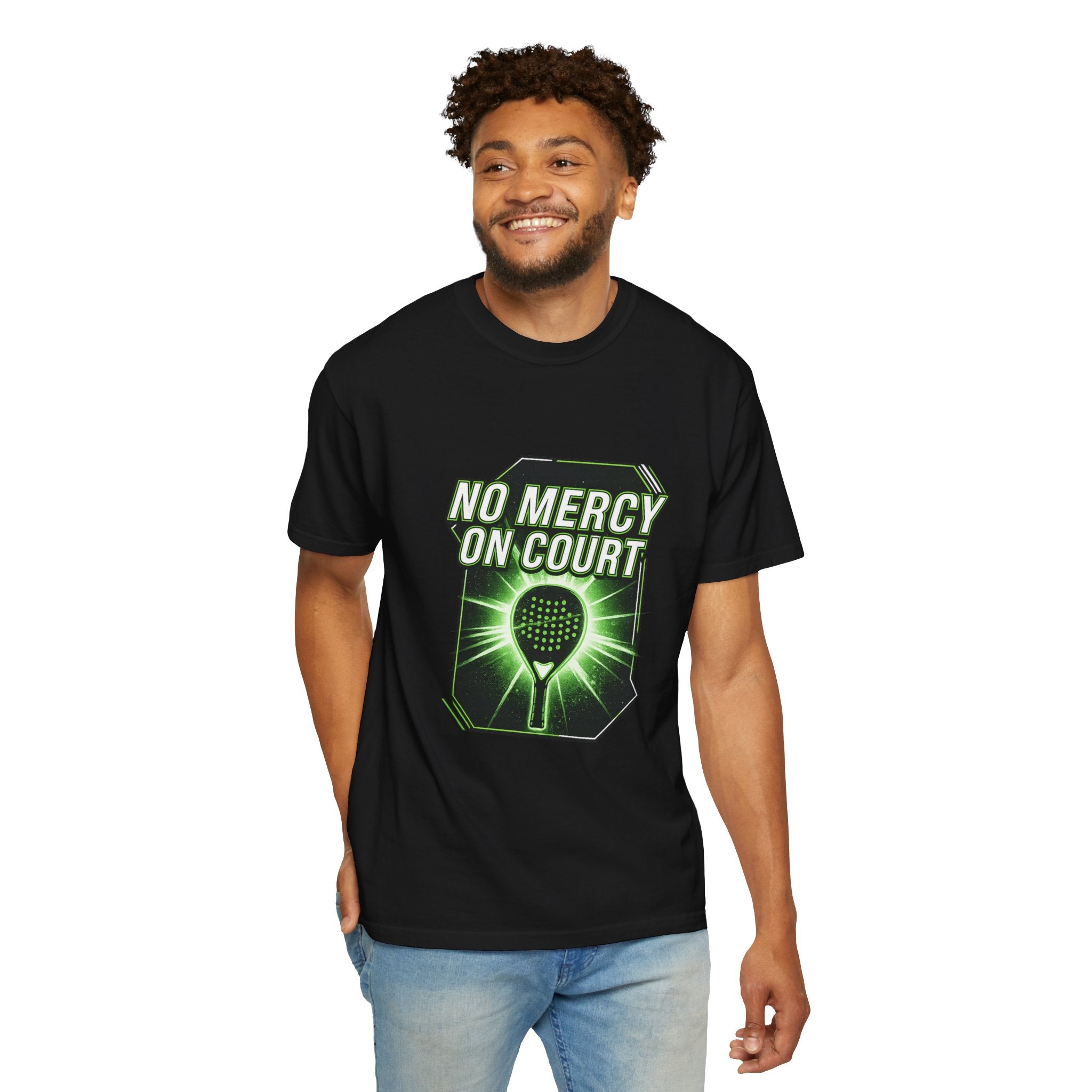 T-Shirt — "No Mercy On Court" Padel Graphic Tee