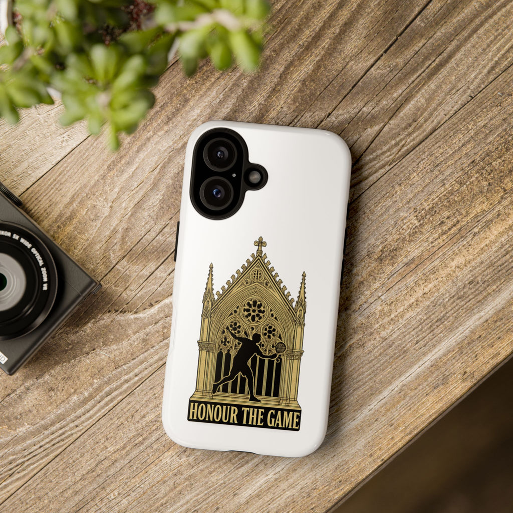 Phone Case — 'Honour the Game' Gothic Padel Tennis Cathedral Design