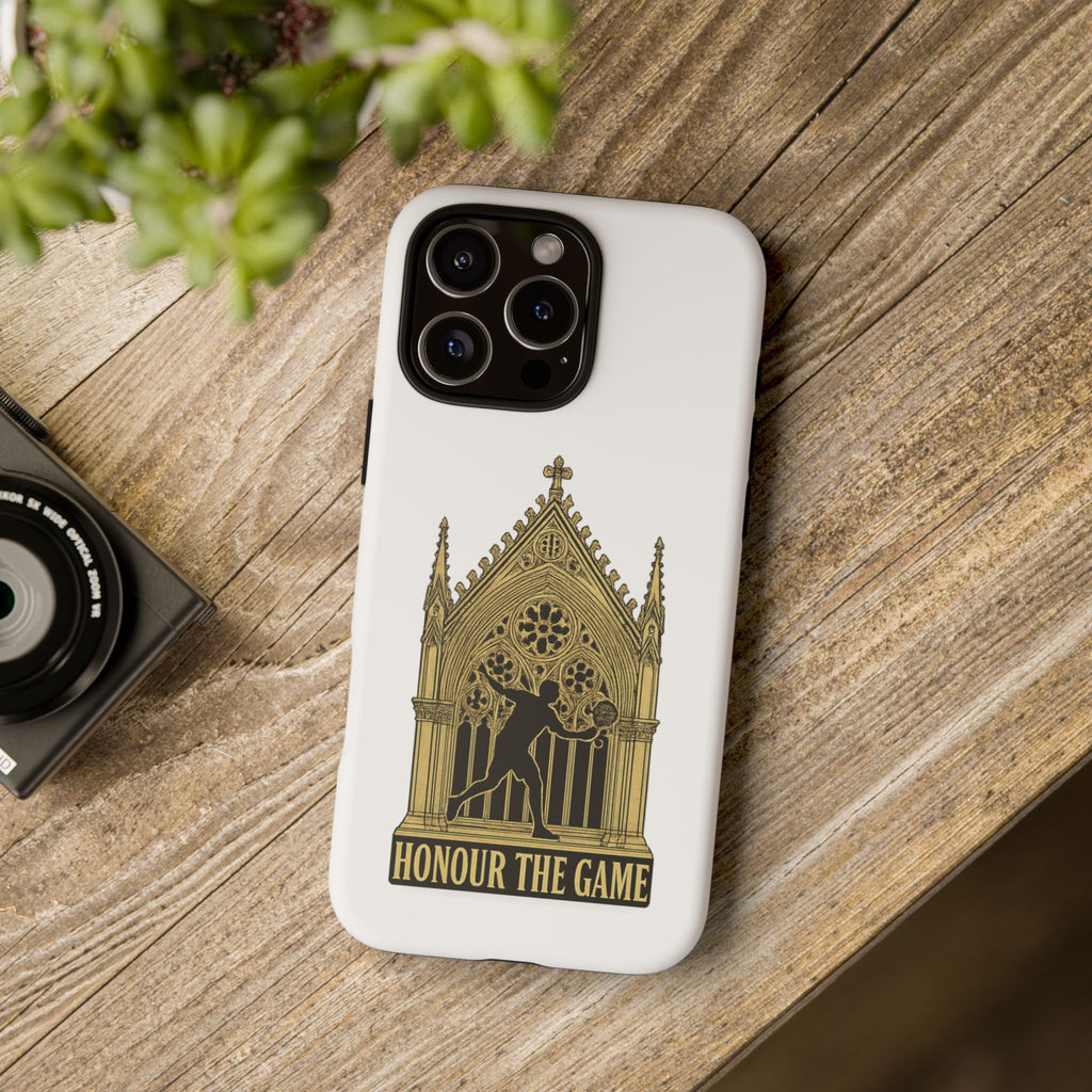 Phone Case — 'Honour the Game' Gothic Padel Tennis Cathedral Design