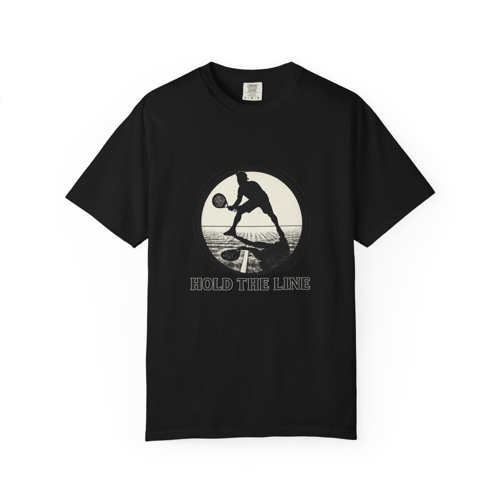 Hold The Line Padel Tennis T-Shirt — Vintage Player Silhouette Tee