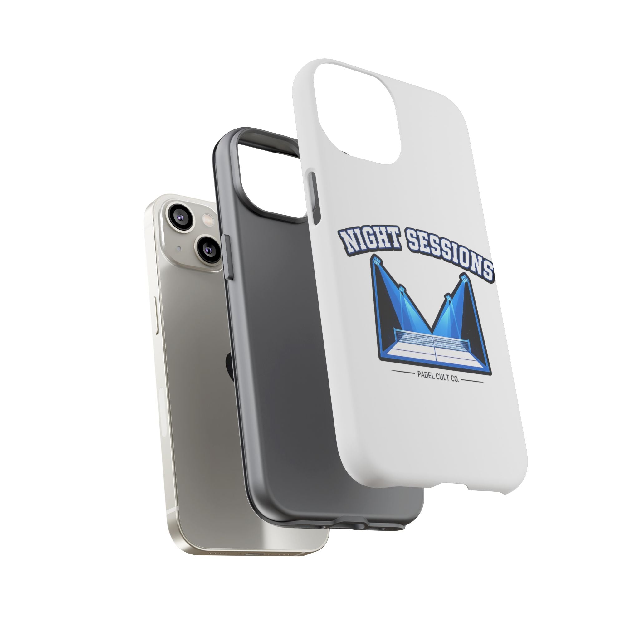 Night Sessions Phone Case — Tough Protective Slim Case with Padel-Inspired Design