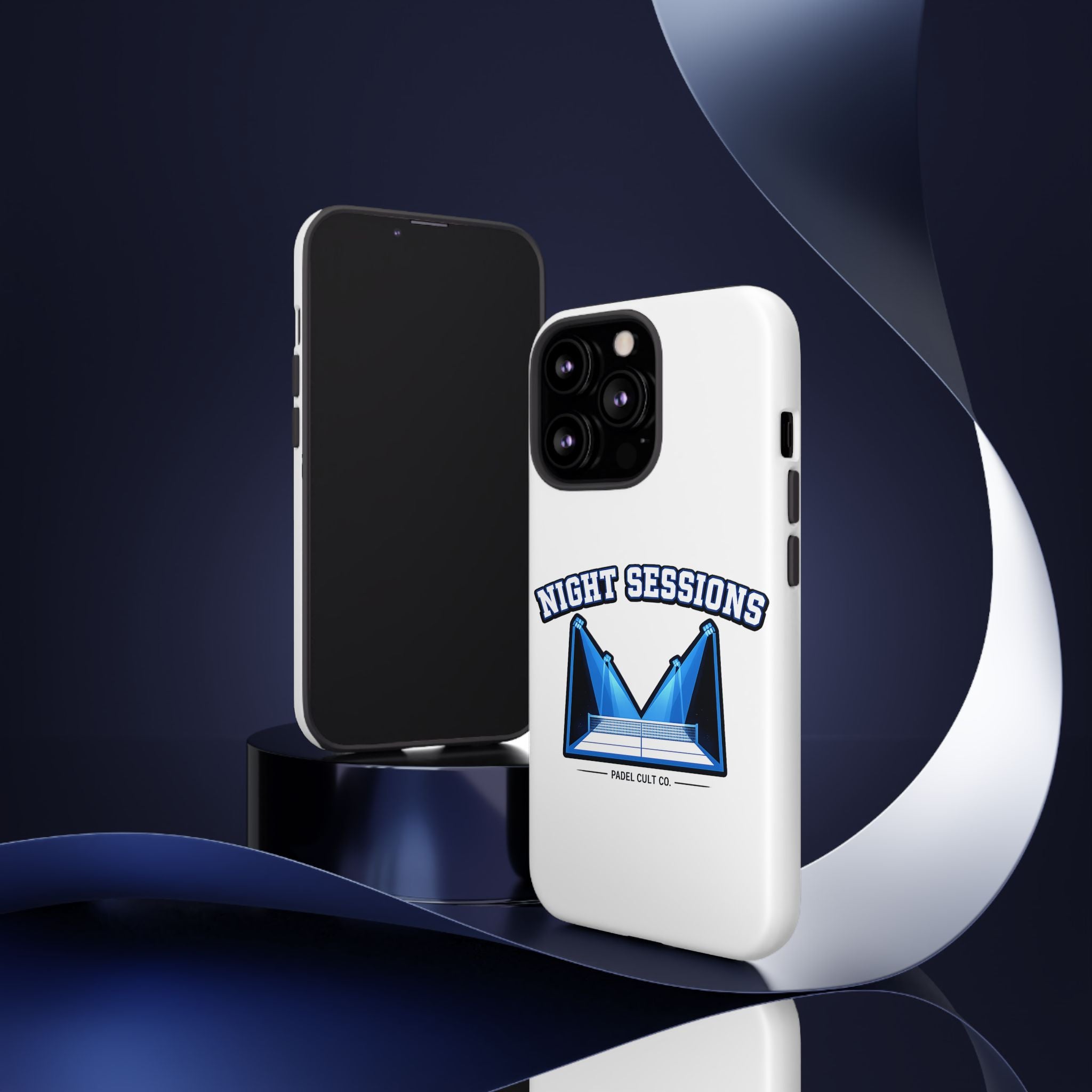 Night Sessions Phone Case — Tough Protective Slim Case with Padel-Inspired Design